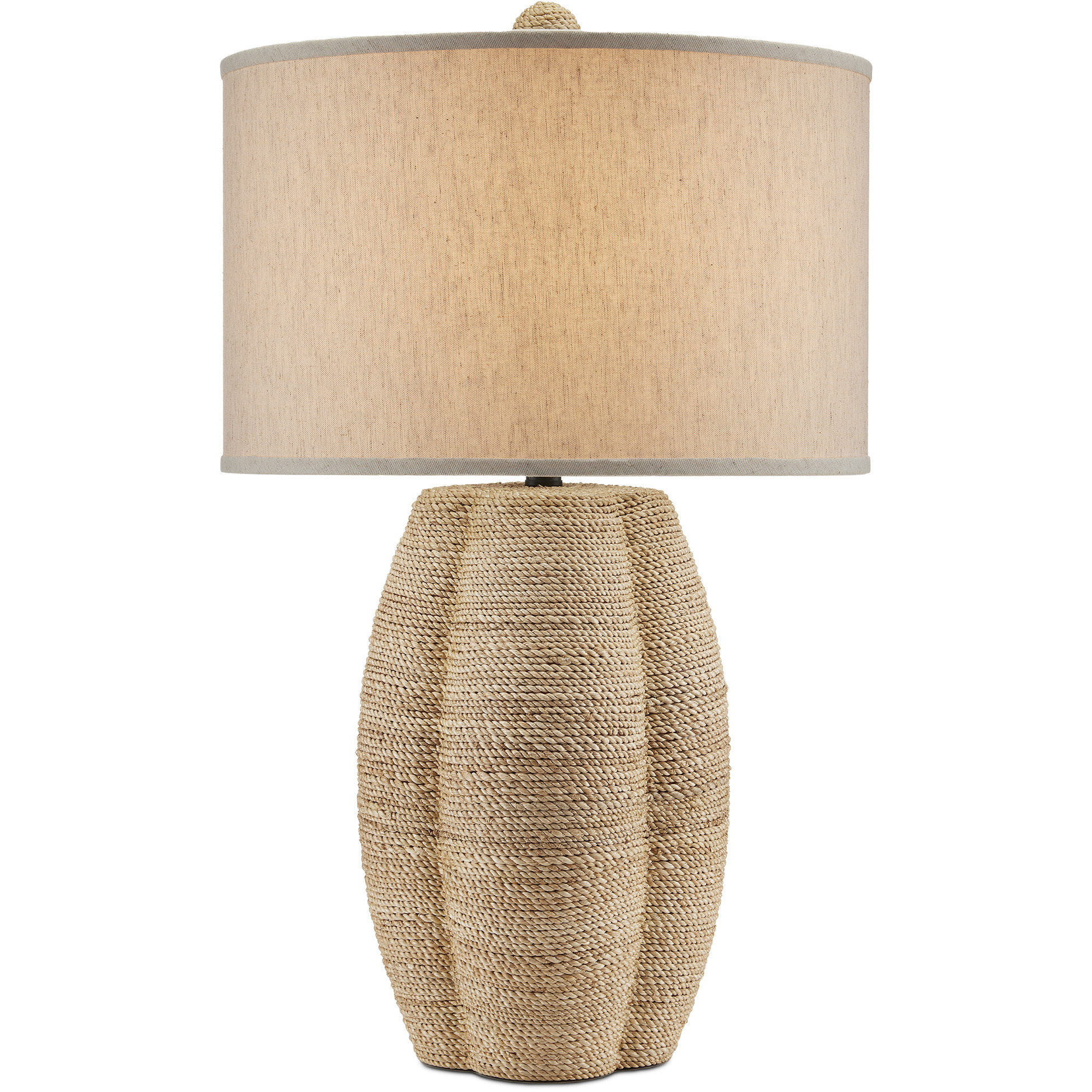 Karnak 30.5 inch 150 watt Natural and Satin Black Table Lamp Portable Light, Barry Goralnick Collection