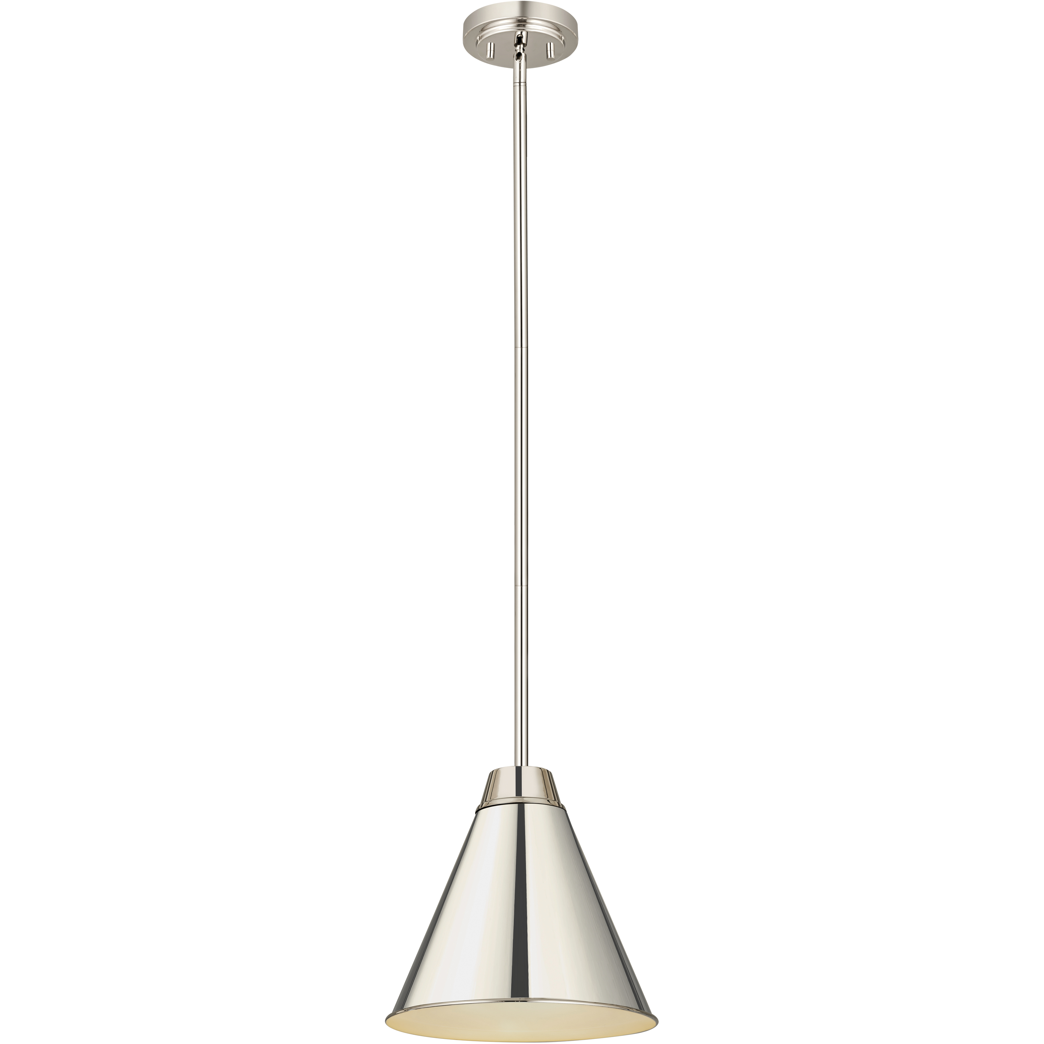 Eaton 1 Light 12 inch Polished Nickel Pendant Ceiling Light