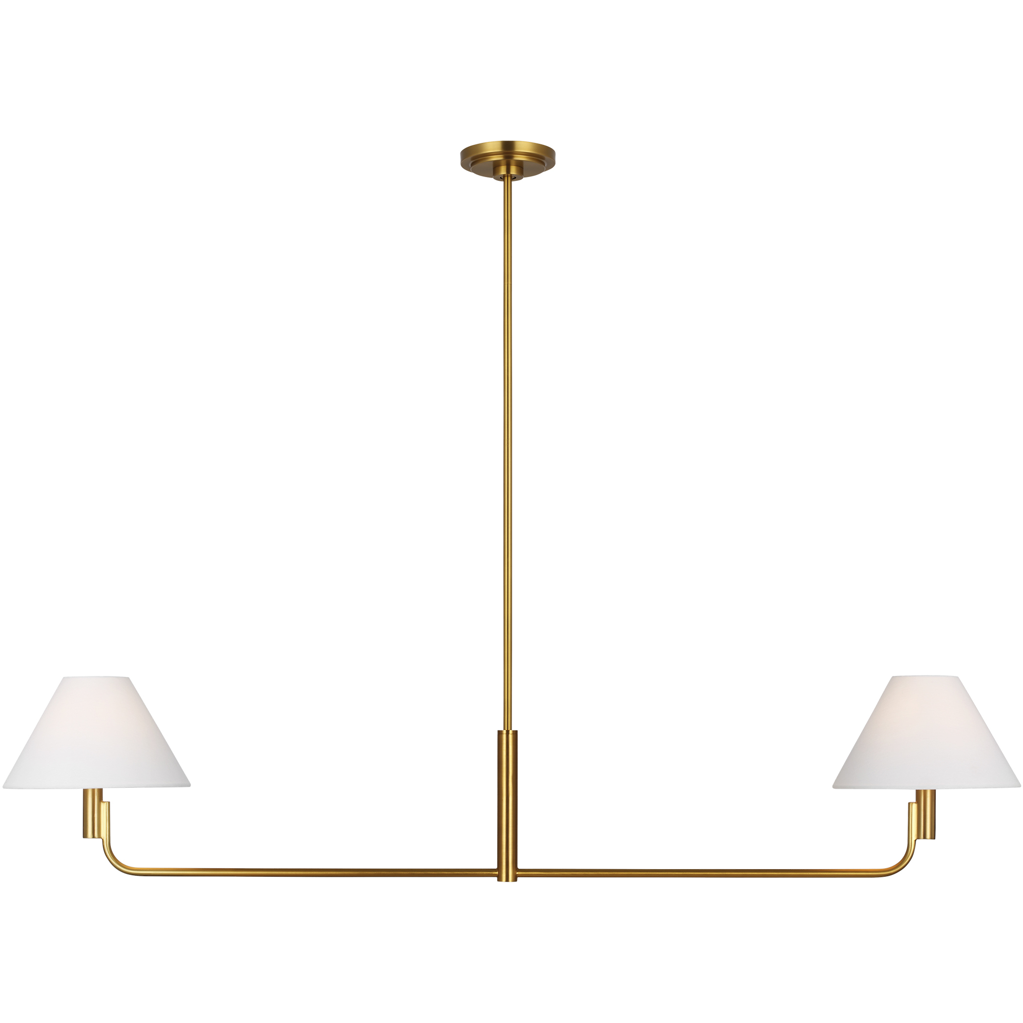 Sean Lavin Colfax 2 Light 54.5 inch Burnished Brass Linear Chandelier Ceiling Light