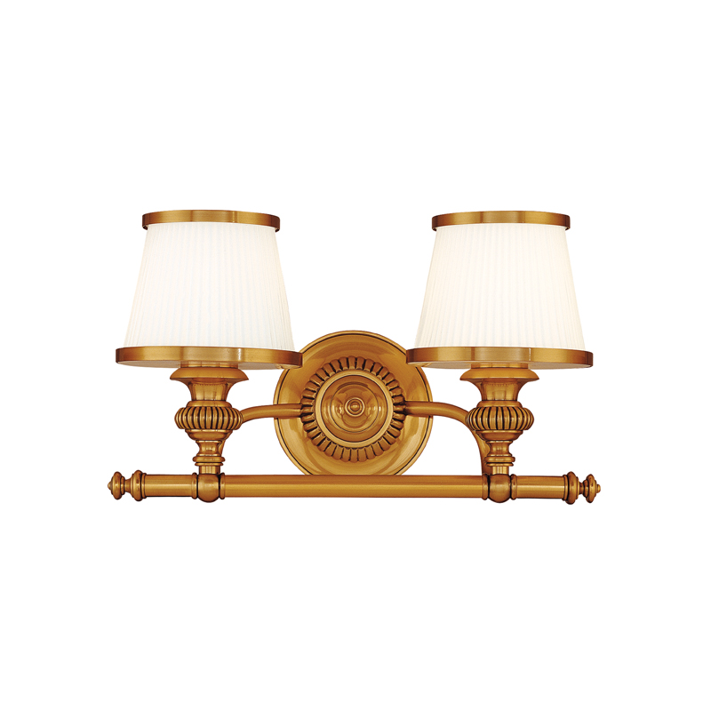 Milton 2 Light 15.5 inch Flemish Brass Bath and Vanity Wall Light