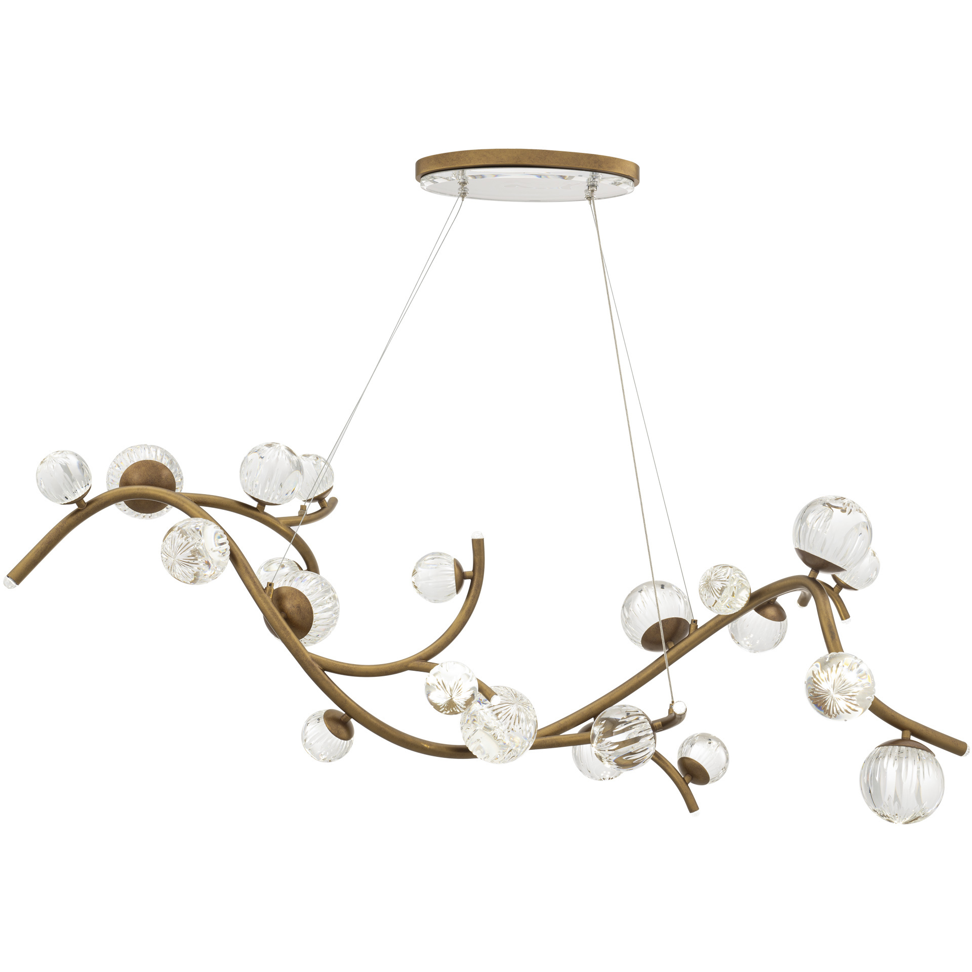 Forever Audacity LED 57 inch French Gold Linear Pendant Ceiling Light