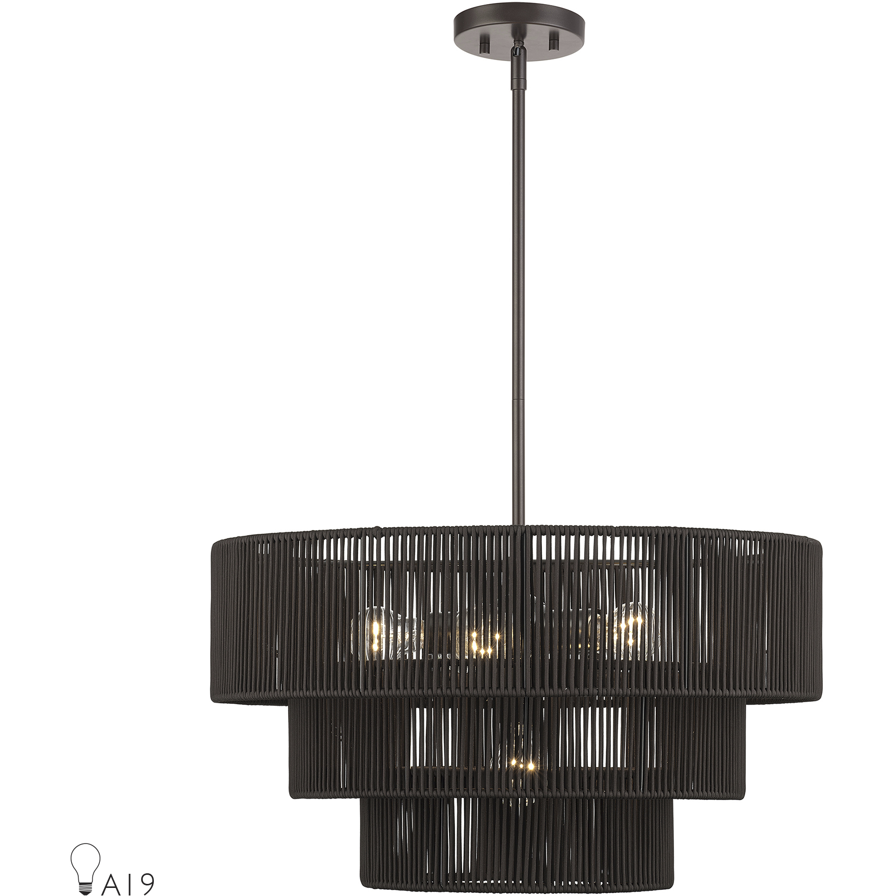 Acordia 6 Light 23 inch English Bronze Pendant Chandelier Ceiling Light