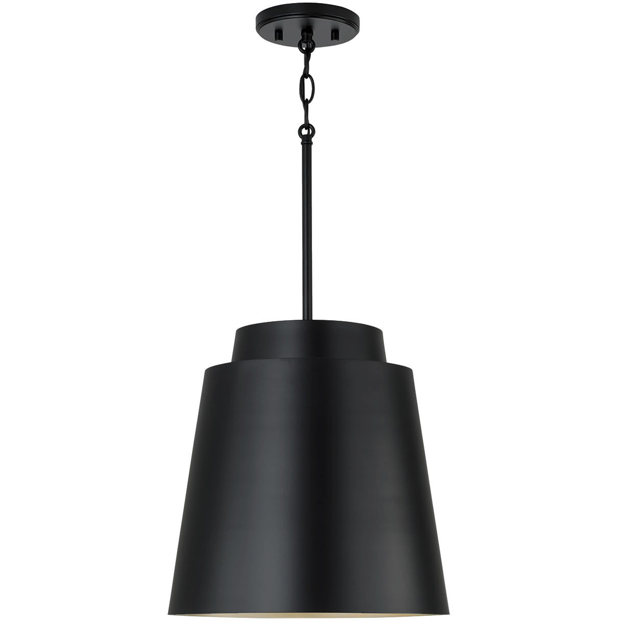 Pratt 1 Light 13 inch Matte Black Pendant Ceiling Light