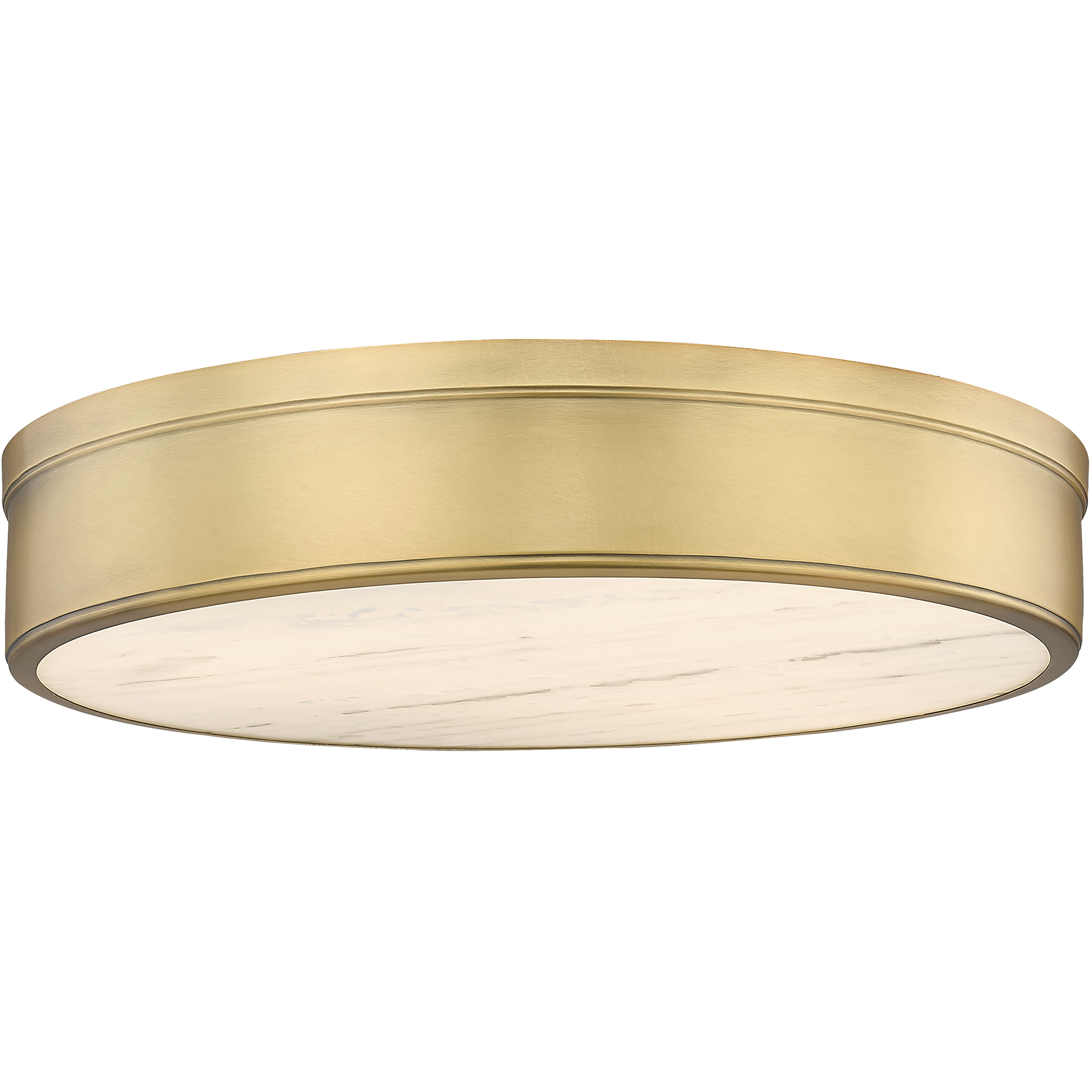 Anders LED 22 inch Rubbed Brass Flush Mount Ceiling Light