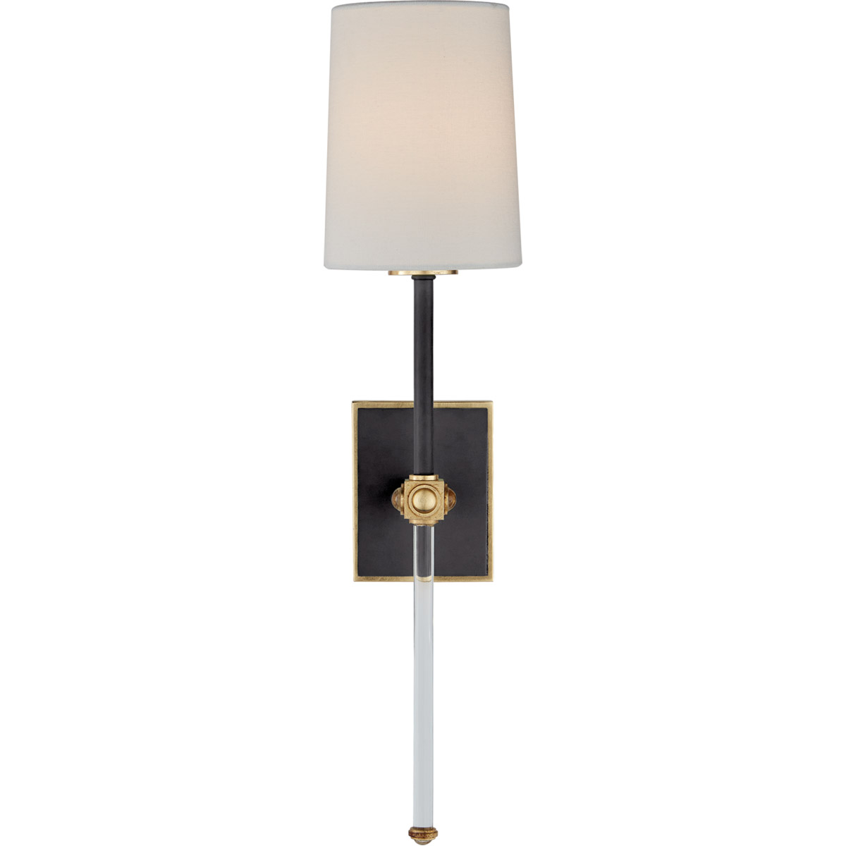Julie Neill Lucia 1 Light 5.5 inch Matte Black and Crystal Tail Sconce Wall Light, Medium