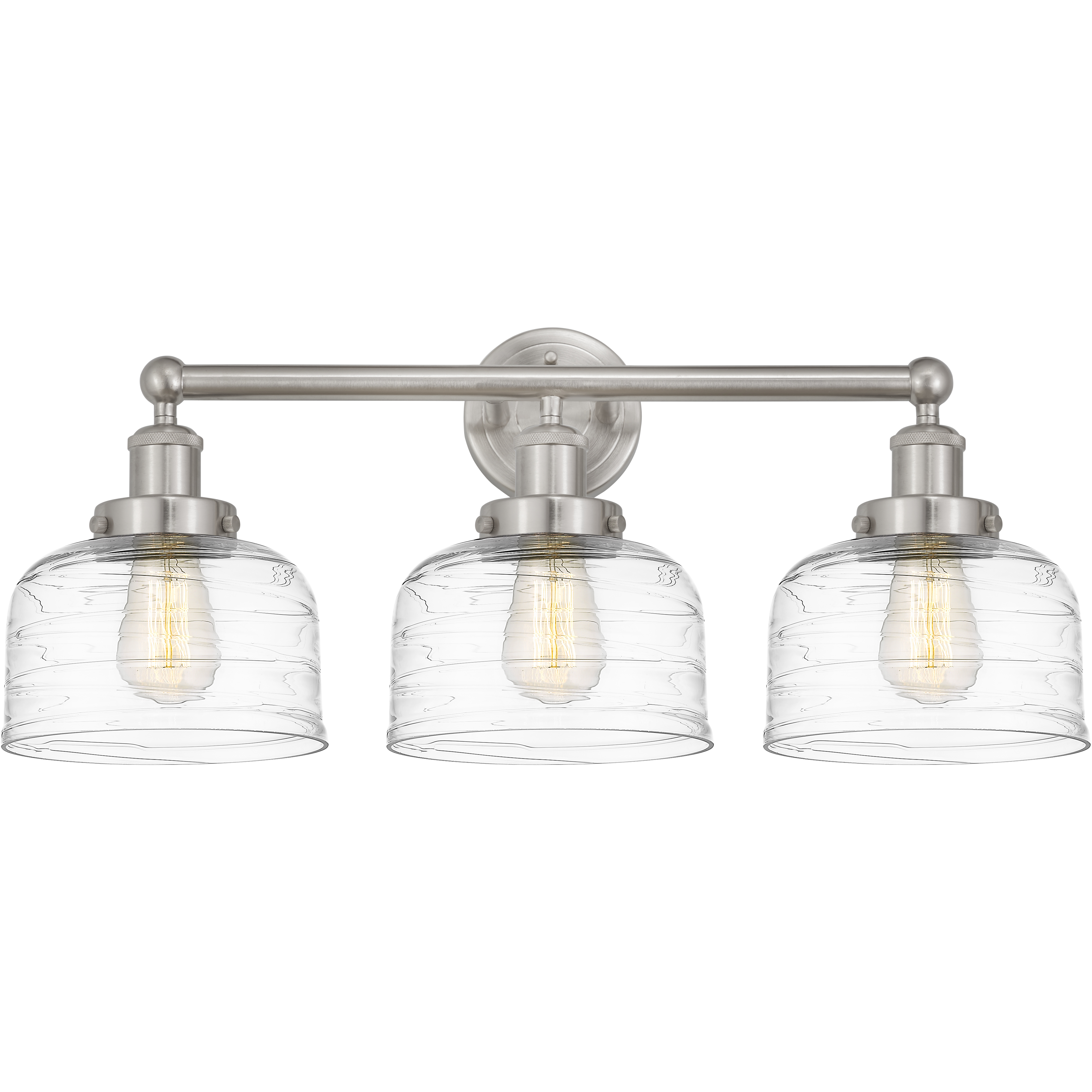 Bell 3 Light 24.5 inch Brushed Satin Nickel Bath Vanity Light Wall Light