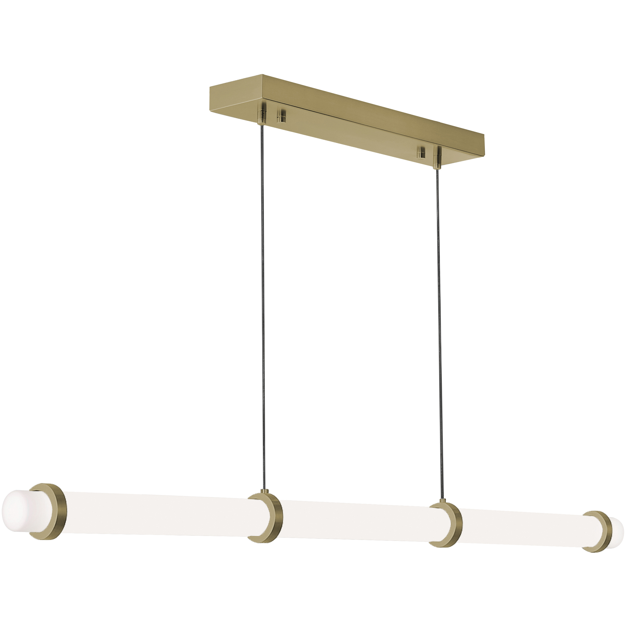 Miami LED 48 inch Light Antique Brass Linear Pendant Ceiling Light