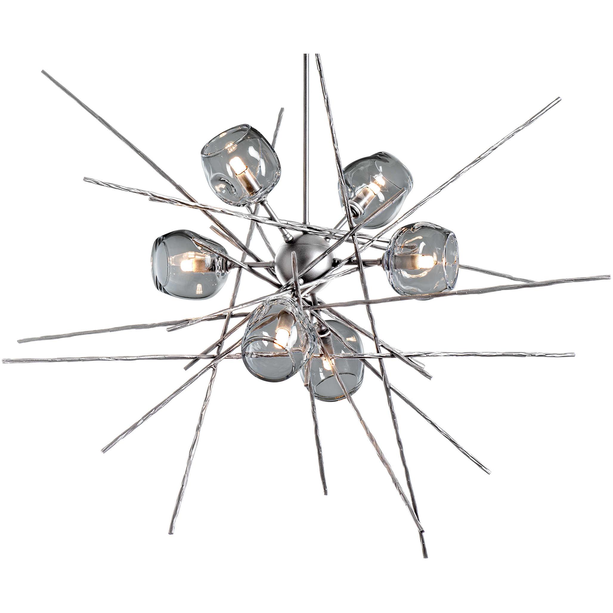 Griffin 6 Light 39.2 inch Sterling Pendant Ceiling Light in Cool Grey
