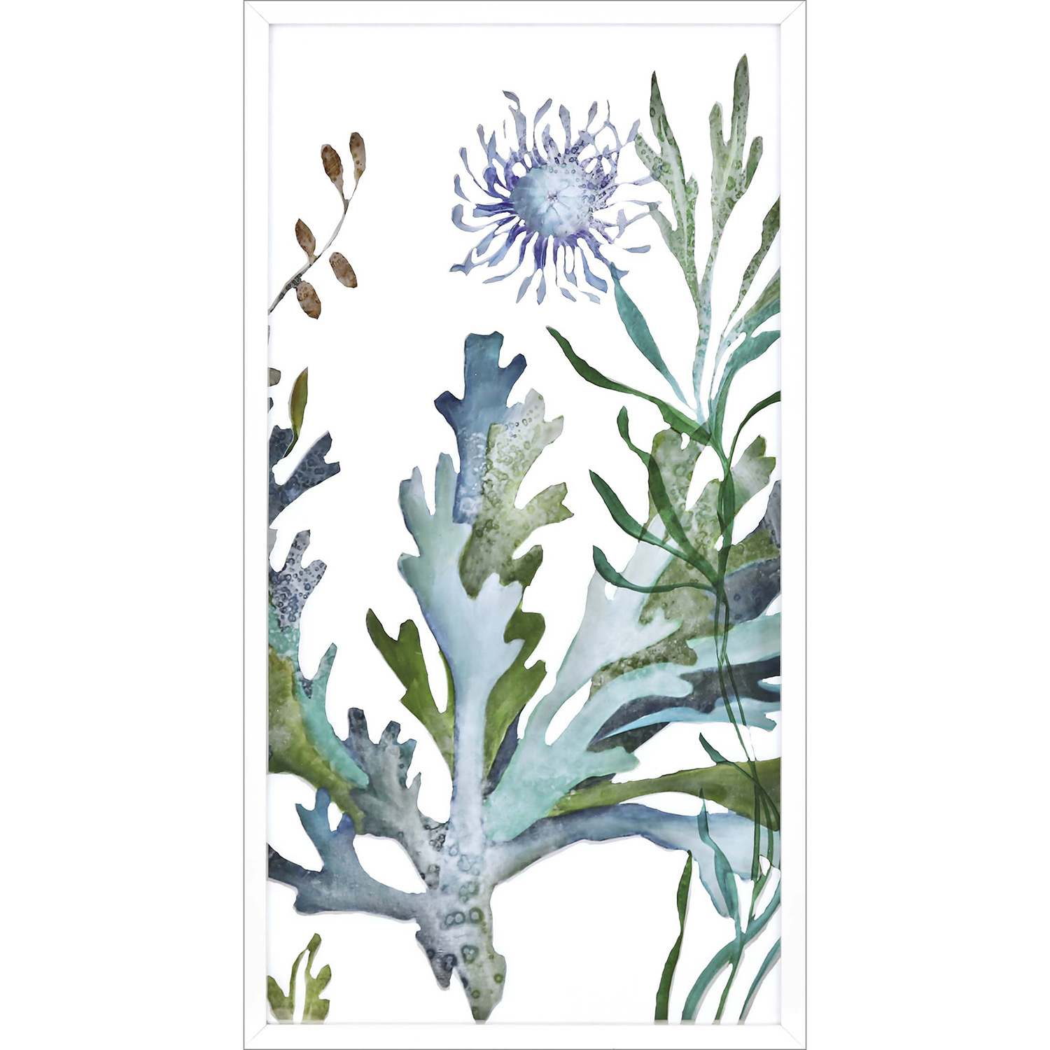 Underwater Living Blue and White and Turquoise and Green Framed Art, The Studio