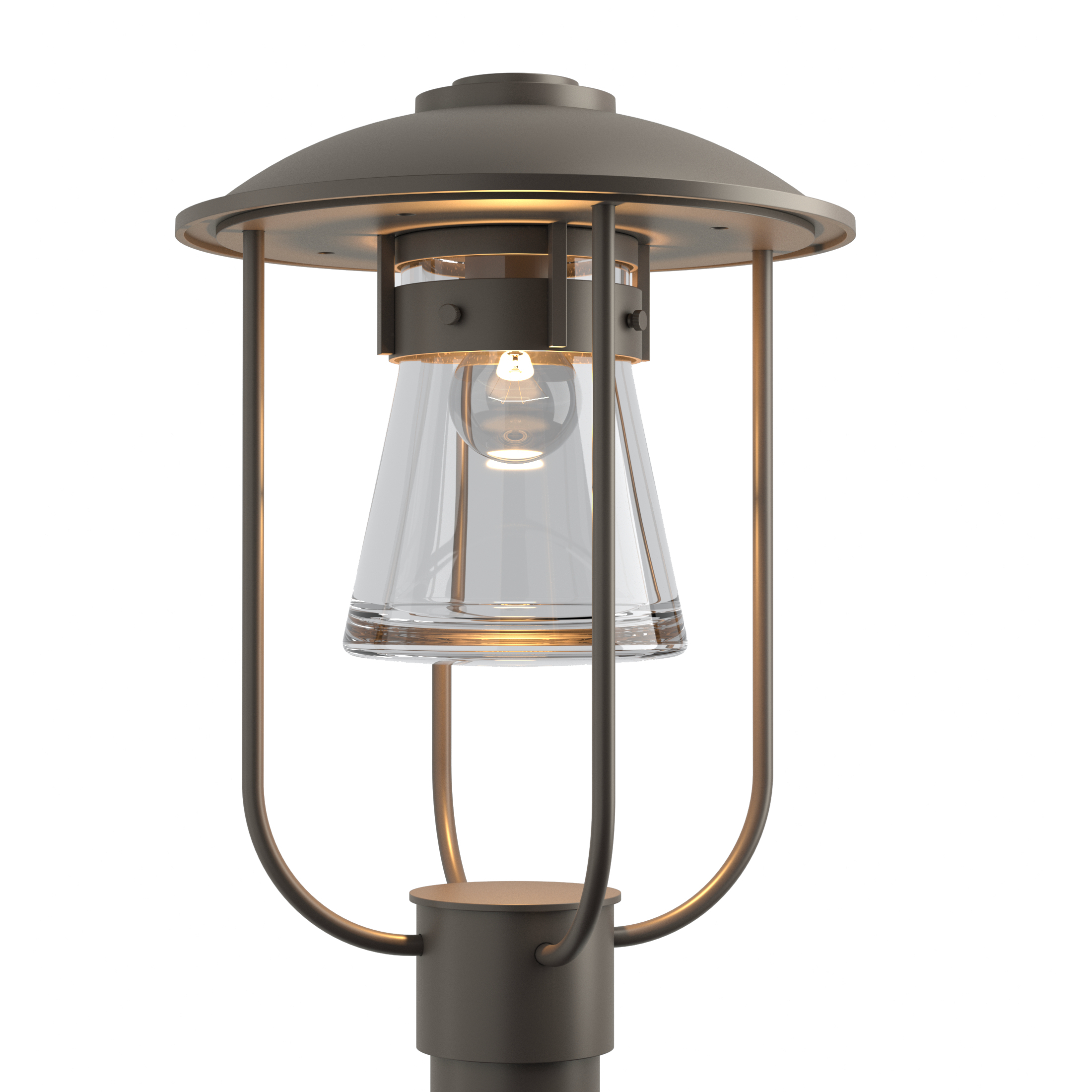 Erlenmeyer 1 Light 17.1 inch Coastal Dark Smoke Outdoor Post Light