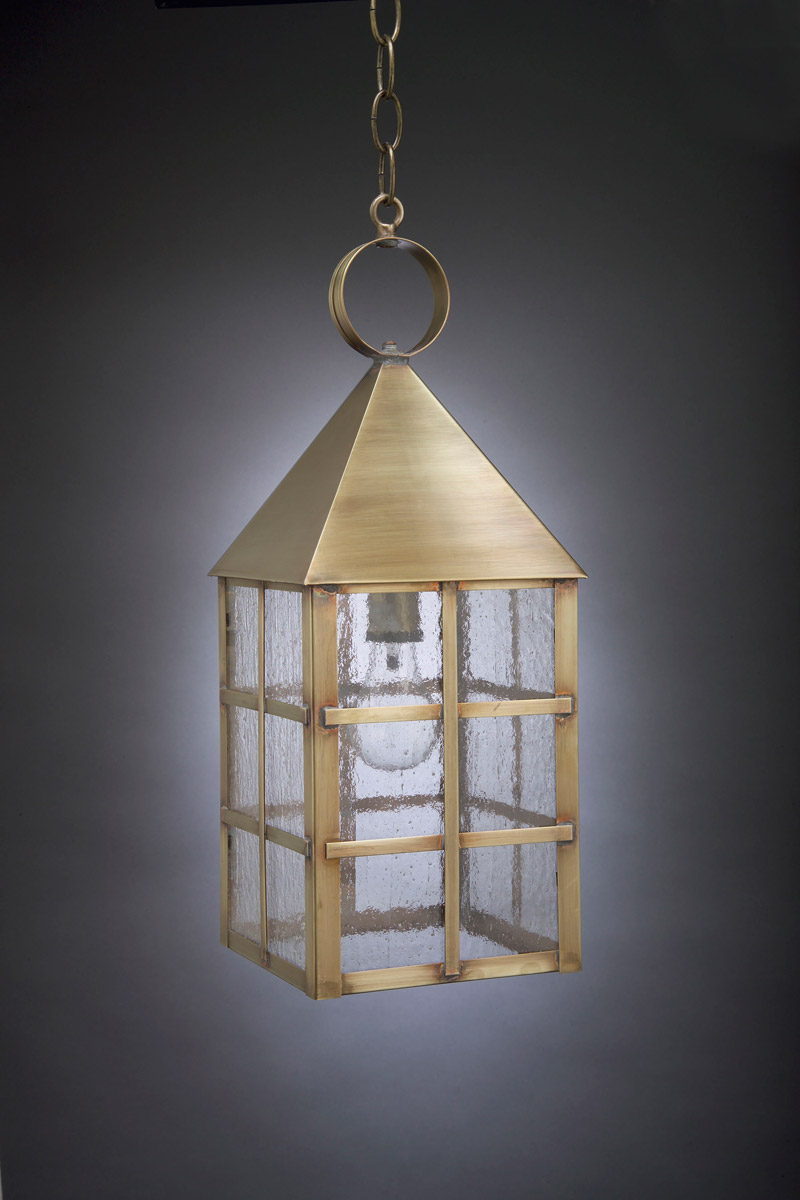 York 1 Light 7 inch Dark Brass Outdoor Ceiling Light in Clear Glass, One 75W Medium