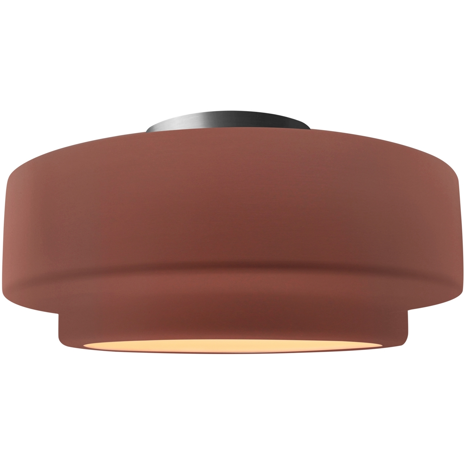 Radiance Collection - Tier LED 12 inch Canyon Clay Semi-Flush Ceiling Light, Form+Finish+Function