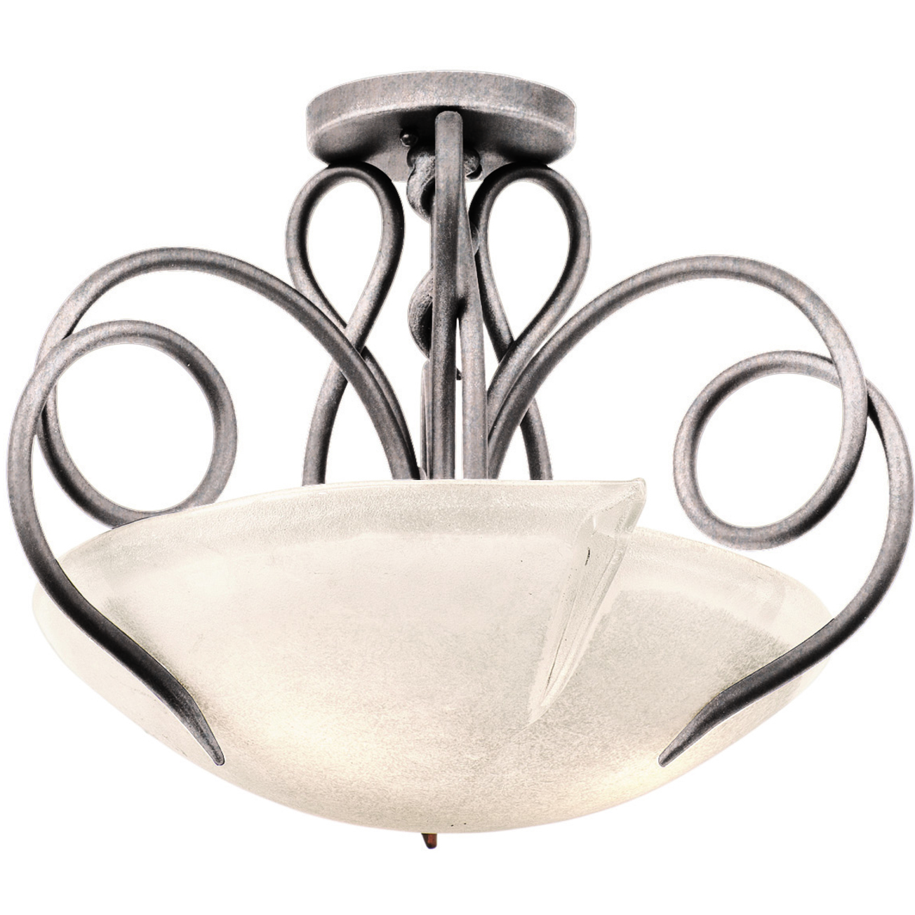 Tribecca 3 Light 21 inch Pearl Silver Semi Flush Mount Ceiling Light in Frost (FROST)