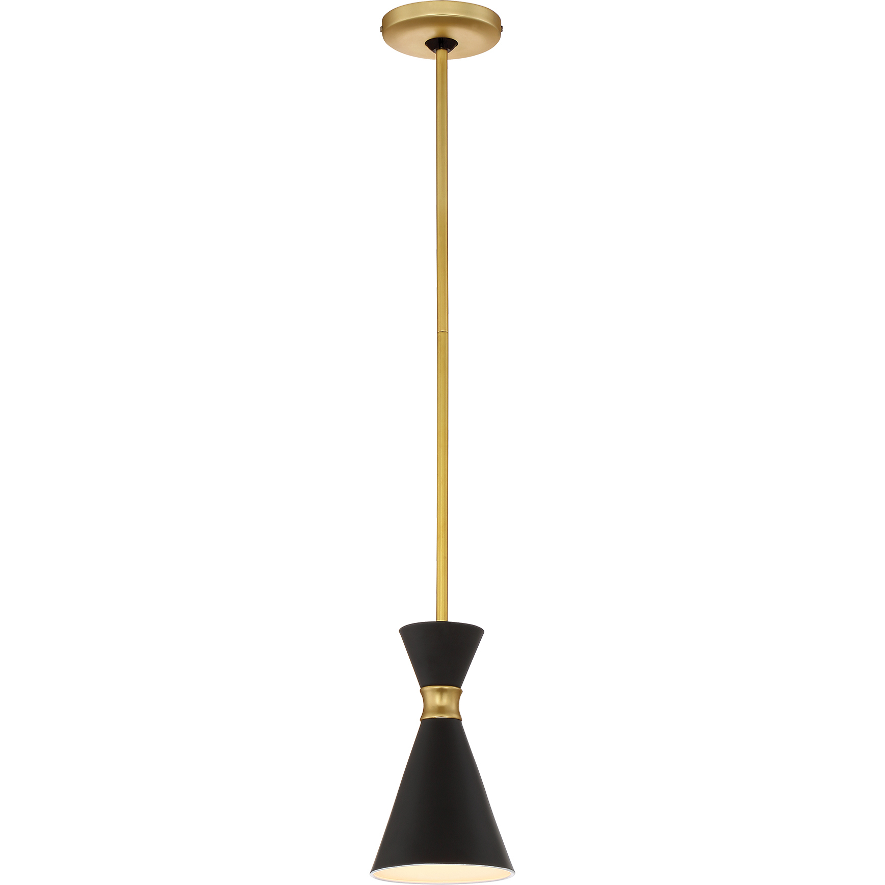 Conic 1 Light 5.5 inch Honey Gold Mini Pendant Ceiling Light