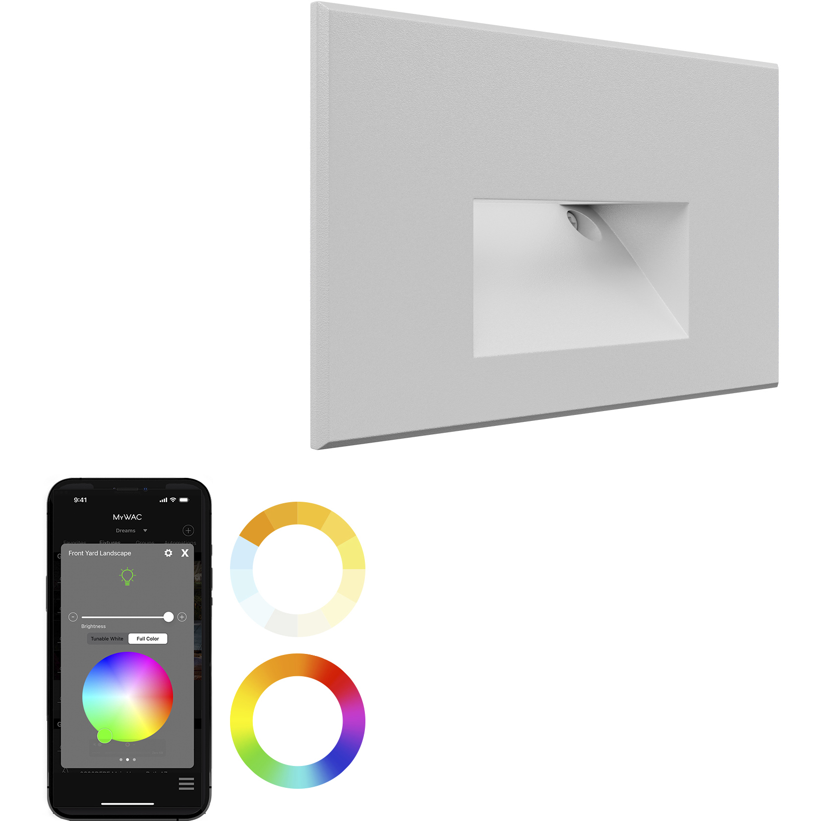 Colorscaping LED 2.25 inch White on Aluminum ADA Step and Wall Light, Colorscaping