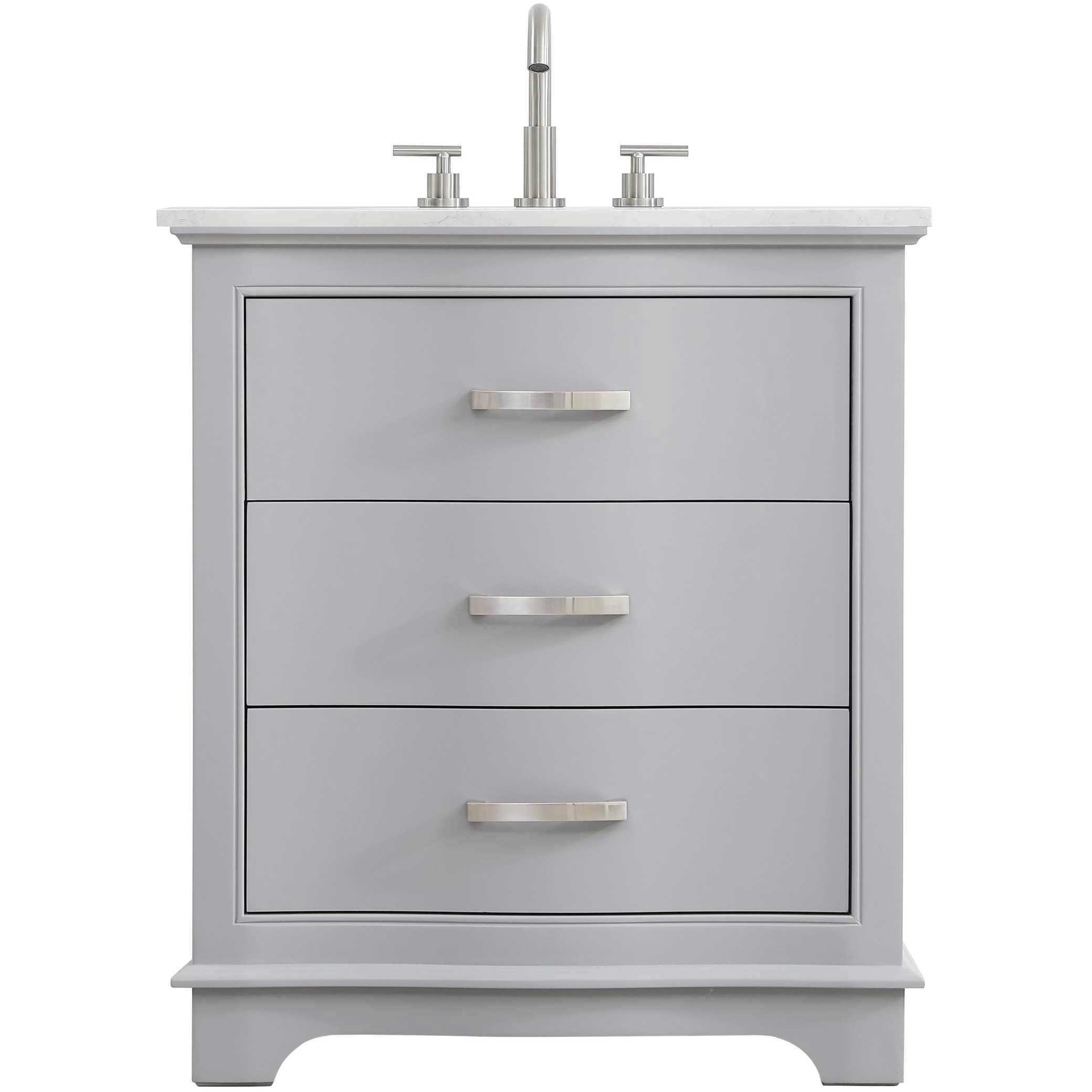 Knox 30 X 34 inch Grey Bathroom Vanity Cabinet