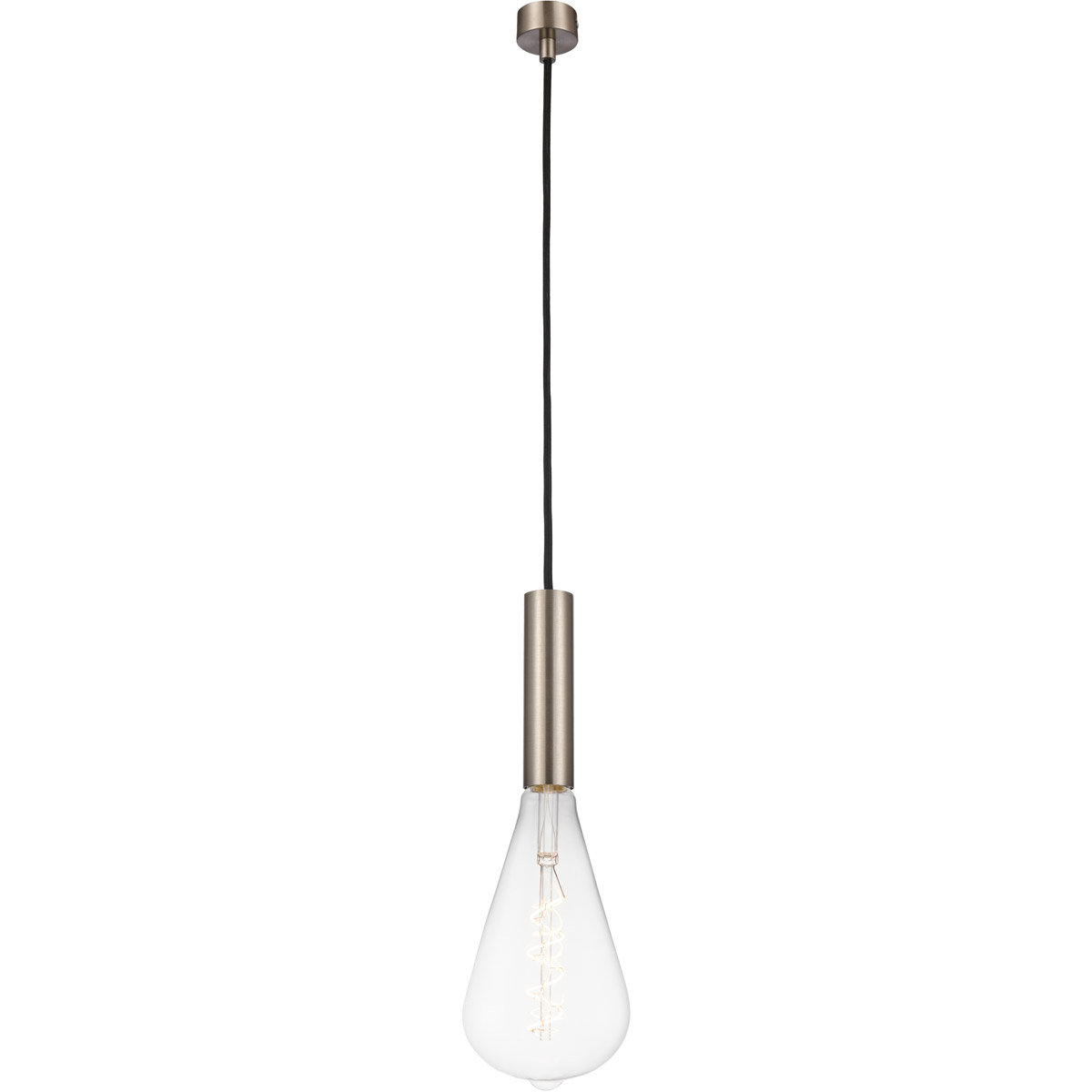 Ballston Edison LED 5 inch Brushed Satin Nickel Mini Pendant Ceiling Light