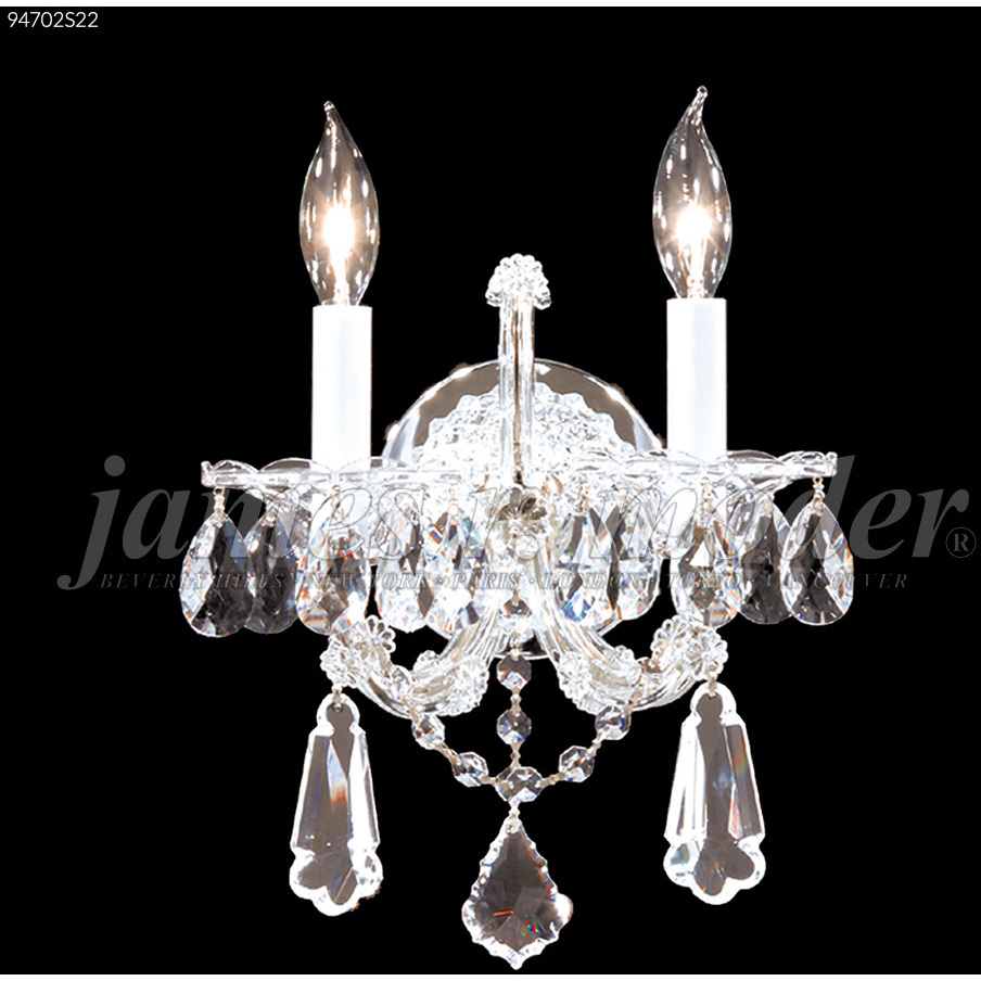Maria Theresa Royal 2 Light 11 inch Silver Wall Sconce Wall Light, Royal