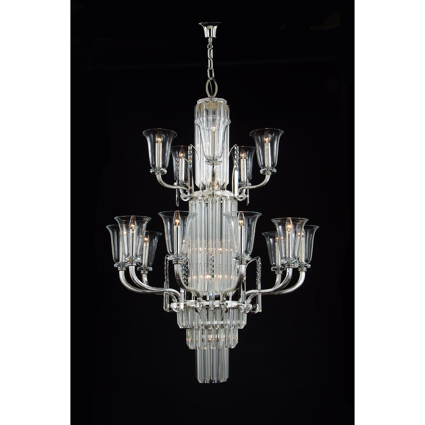 Mariner Luxury LED 40.55 inch Polished Silver Chandelier Ceiling Light