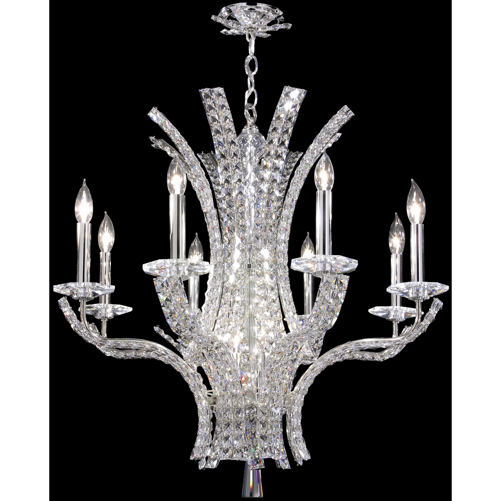 Eclipse Fashion 8 Light Silver Chandelier Ceiling Light