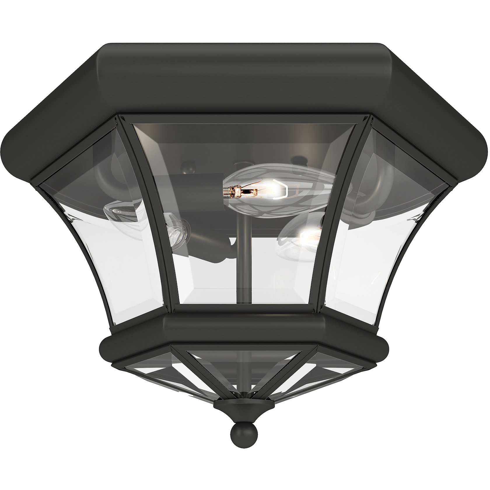 Monterey/Georgetown 3 Light 12.5 inch Black Outdoor Ceiling Mount