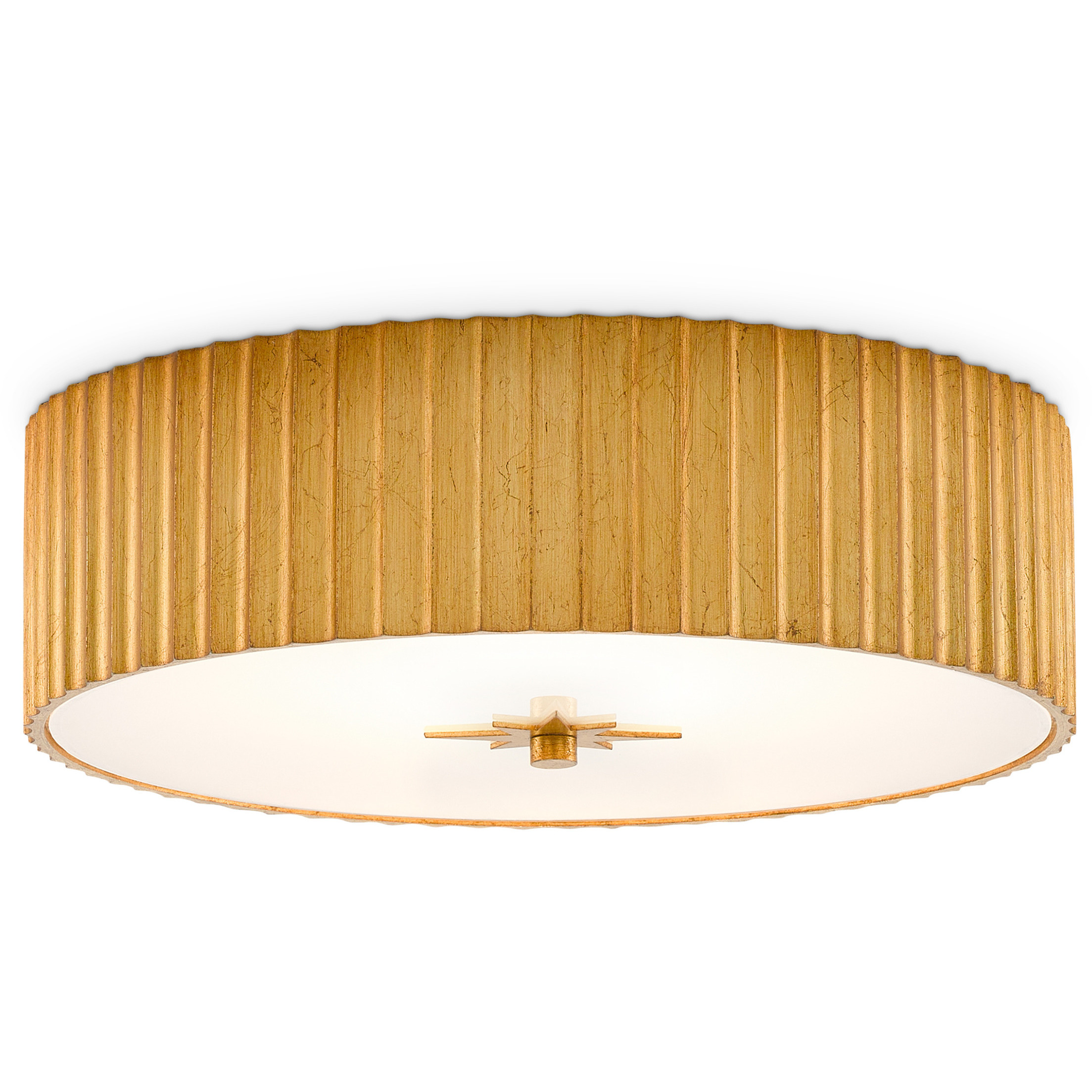 Caravel LED 14 inch Gold Leaf Flush Mount Ceiling Light