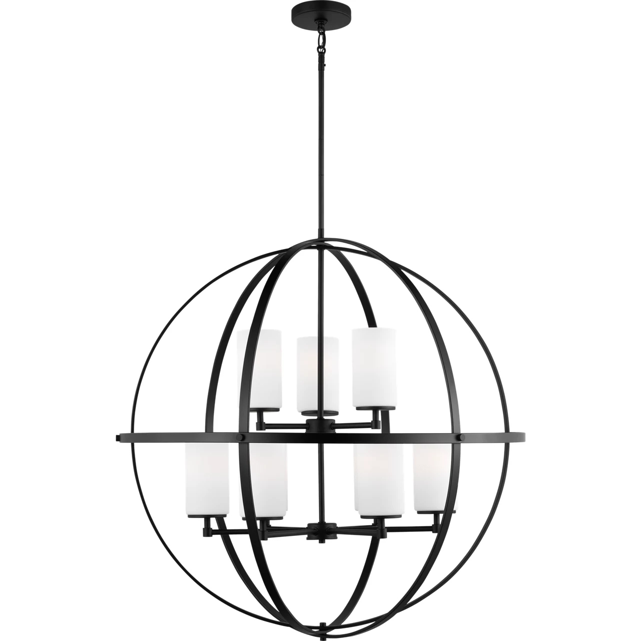 Alturas LED 32.5 inch Midnight Black Chandelier Ceiling Light