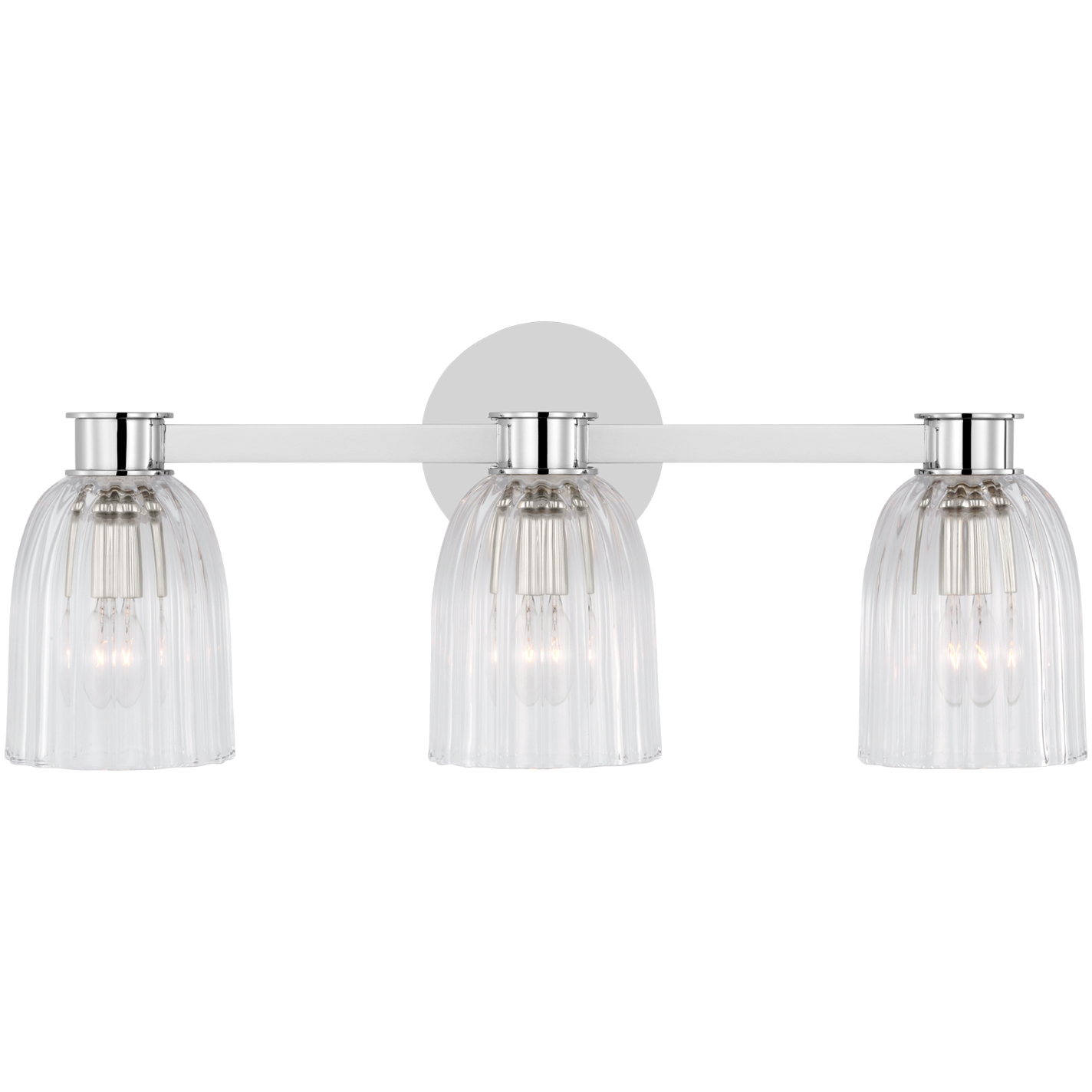 AERIN Asalea LED 21 inch Polished Nickel Triple Vanity Light Wall Light