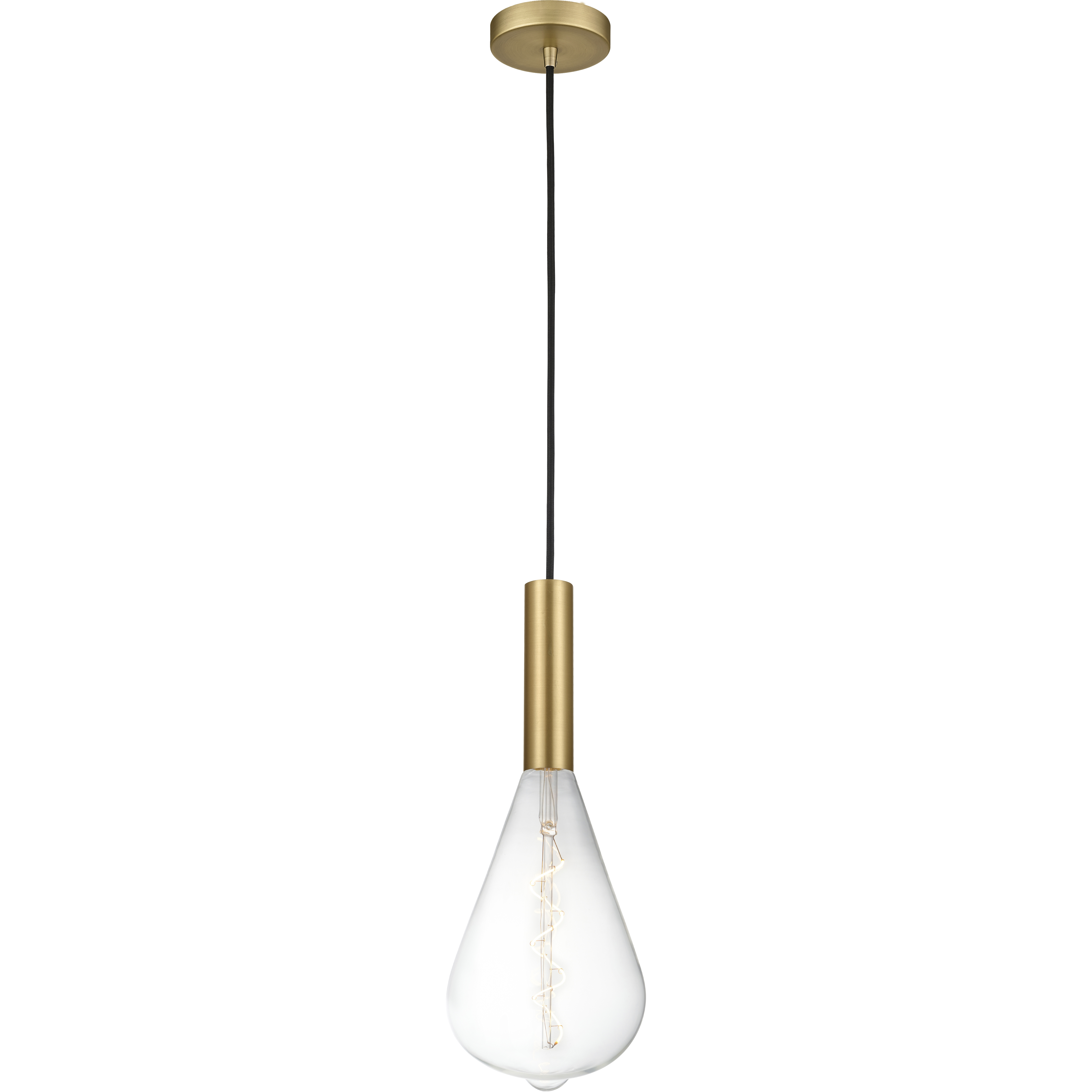 Ballston Edison LED 7 inch Satin Gold Mini Pendant Ceiling Light