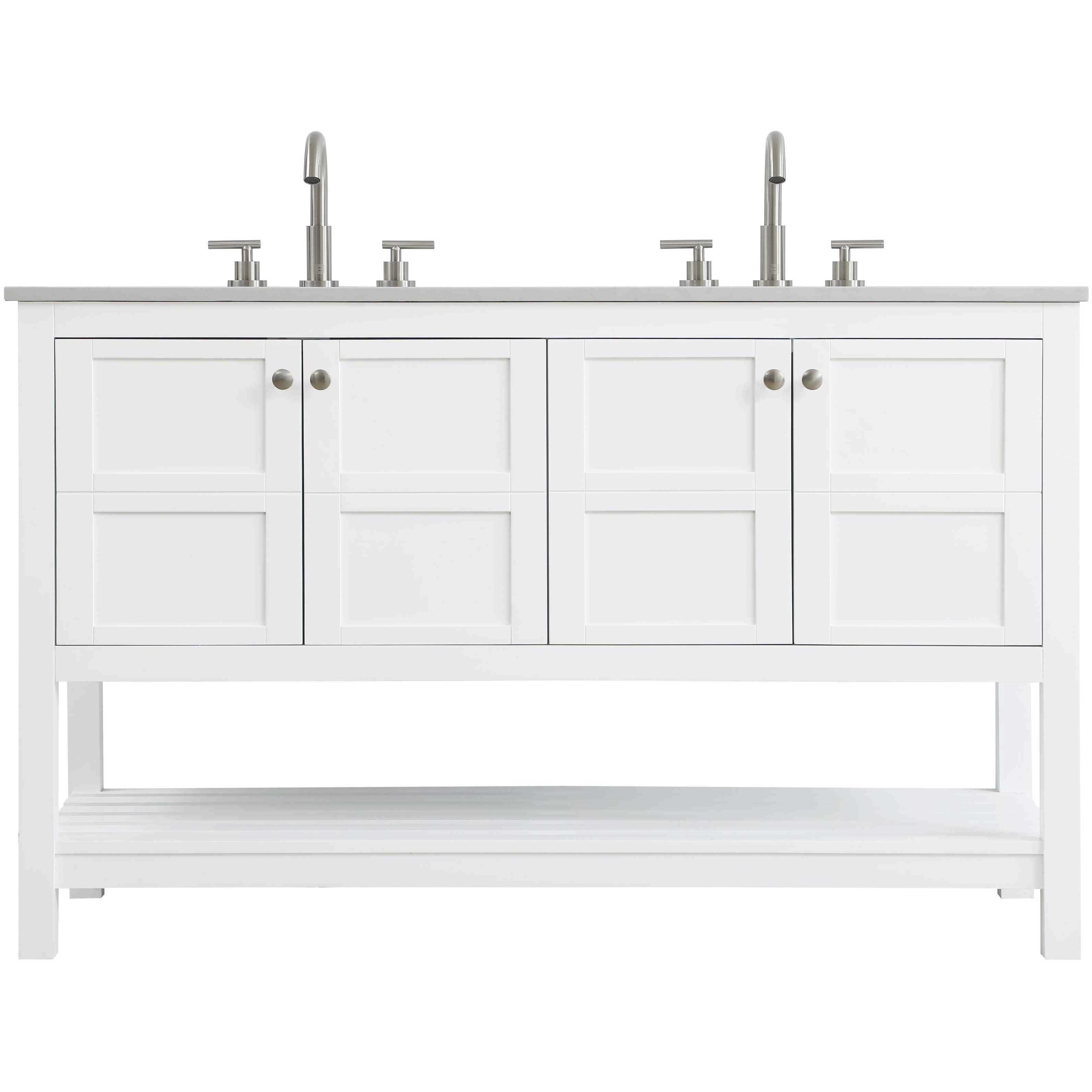 Theo 54 X 34 inch White Bathroom Vanity Cabinet