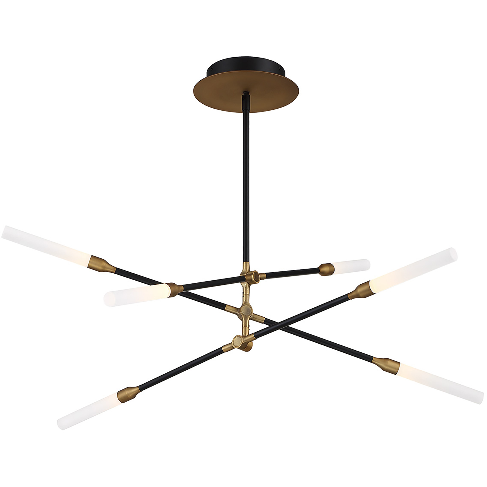 Houdini LED 30.75 inch Black Aged Brass Pendant Ceiling Light, dweLED
