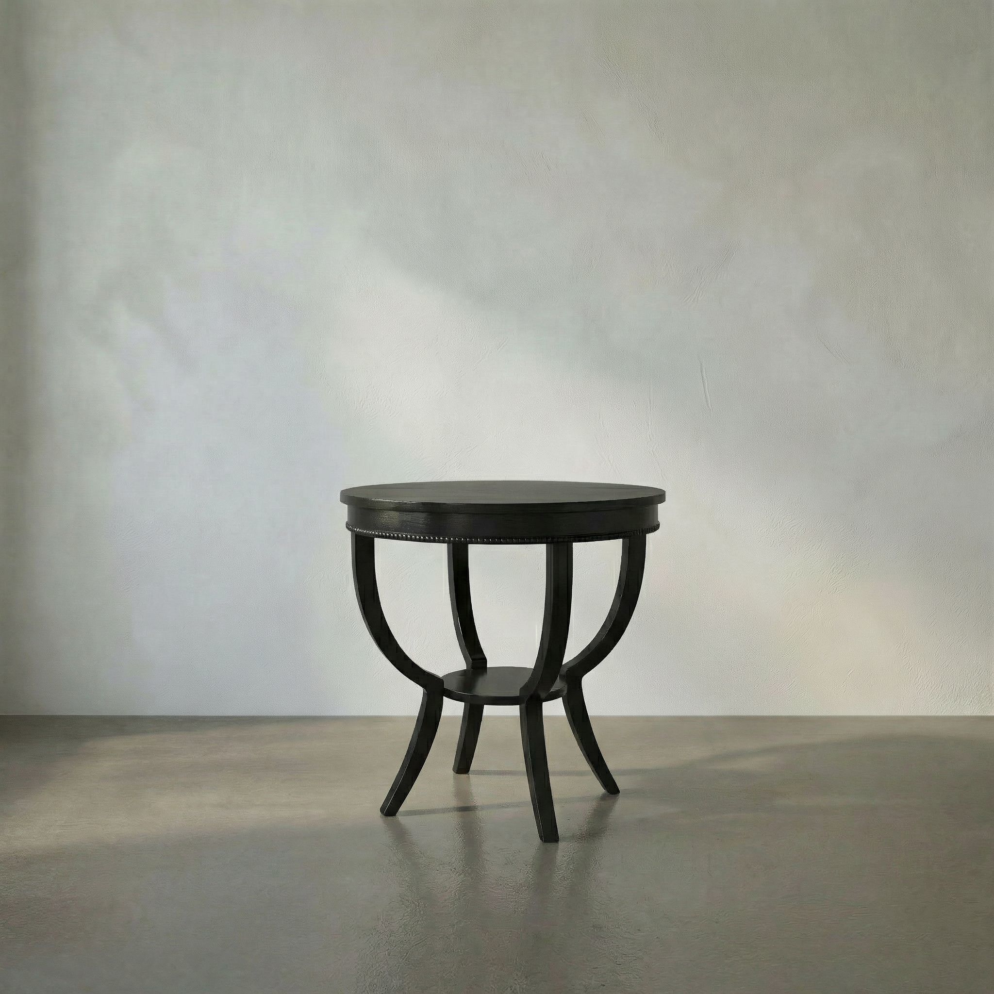 Scheffield 30 X 30 inch Matte Black End Table, Round