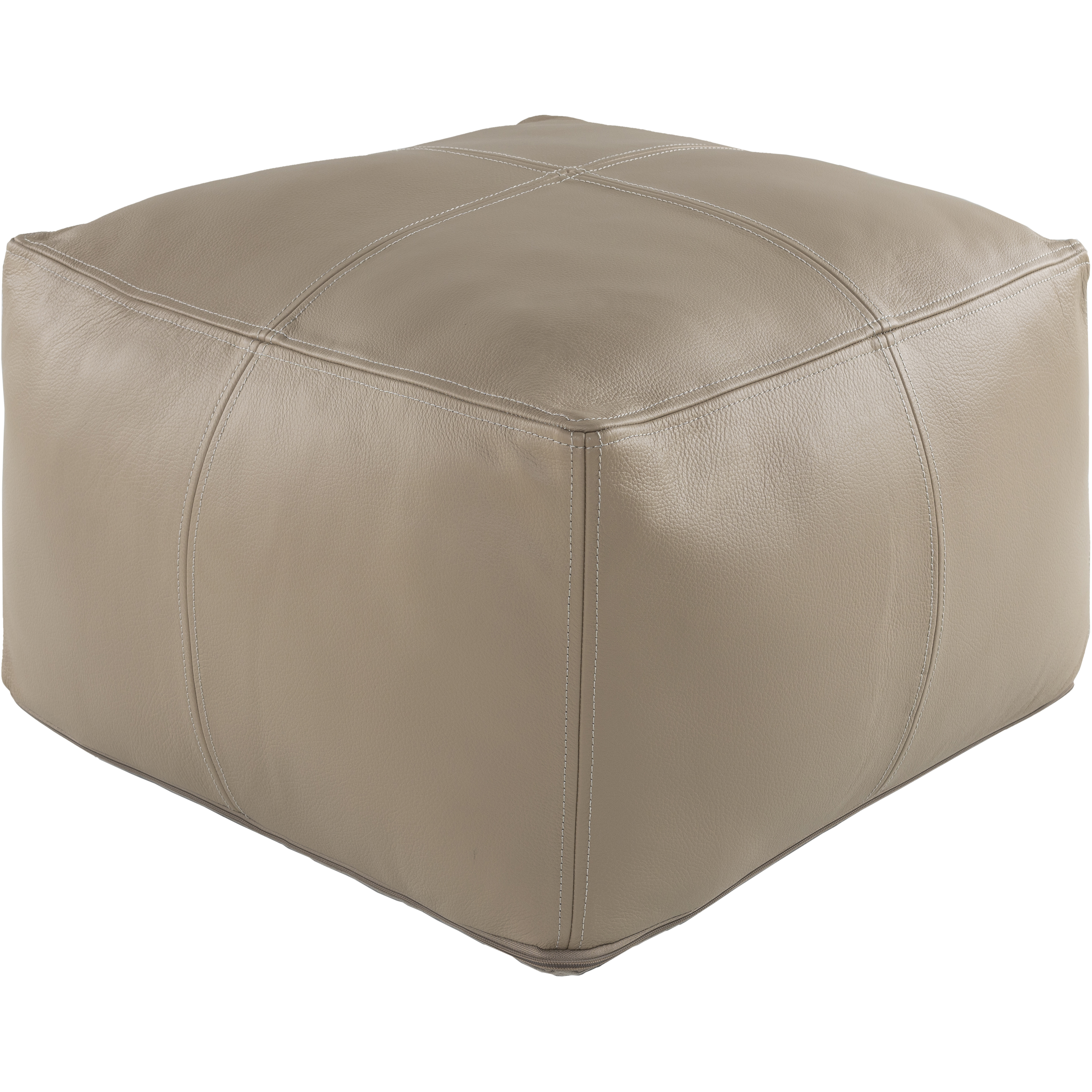 Sheffield 13 inch Medium Gray Pouf, Rectangle