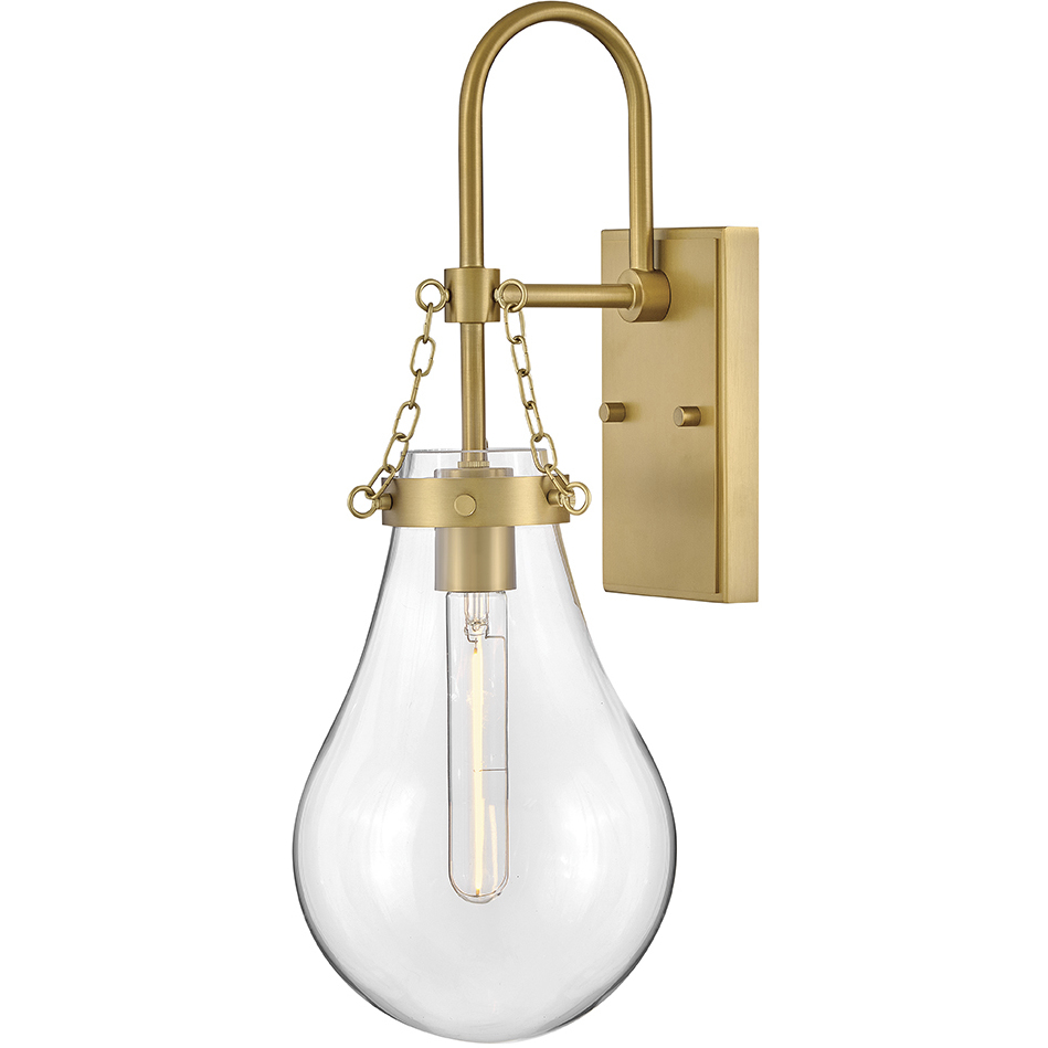 Eloise Sconce Wall Light in Lacquered Brass