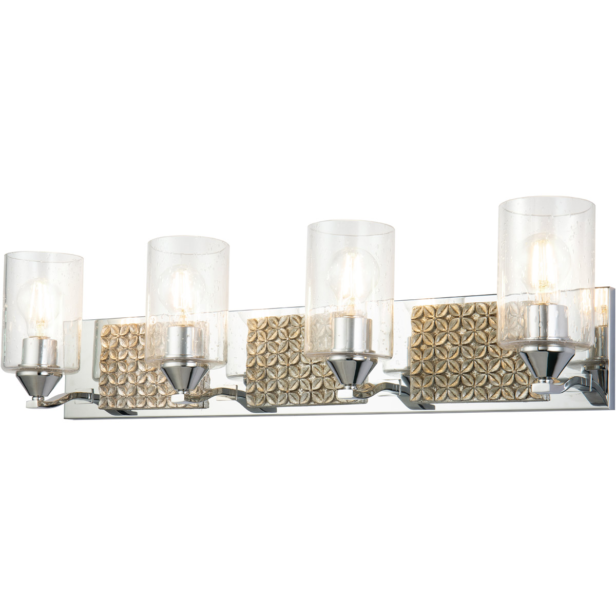 Arcadia 4 Light 31 inch PC Bath Light Wall Light in Polished Chrome