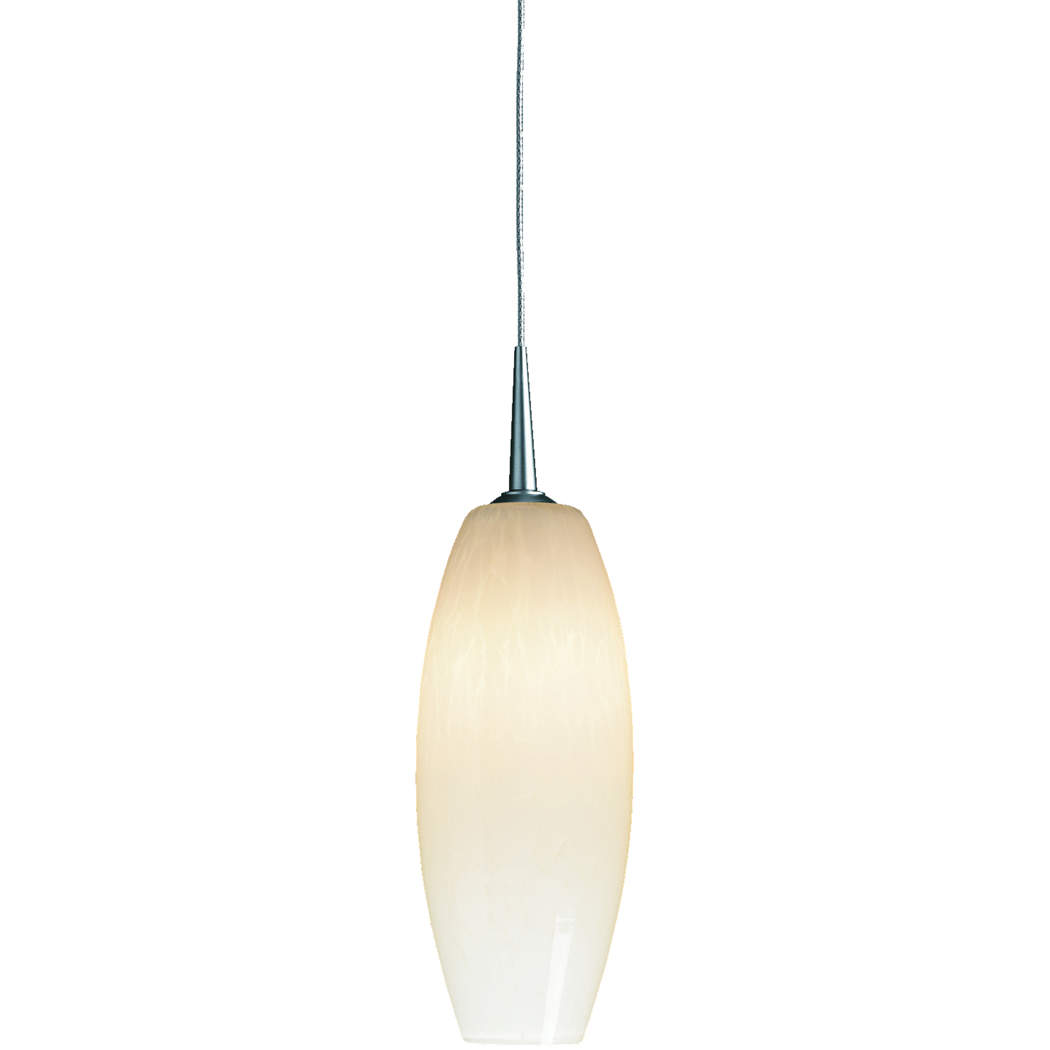 Ciro LED 3.6 inch Matte Chrome Small Pendant Ceiling Light in White Glass