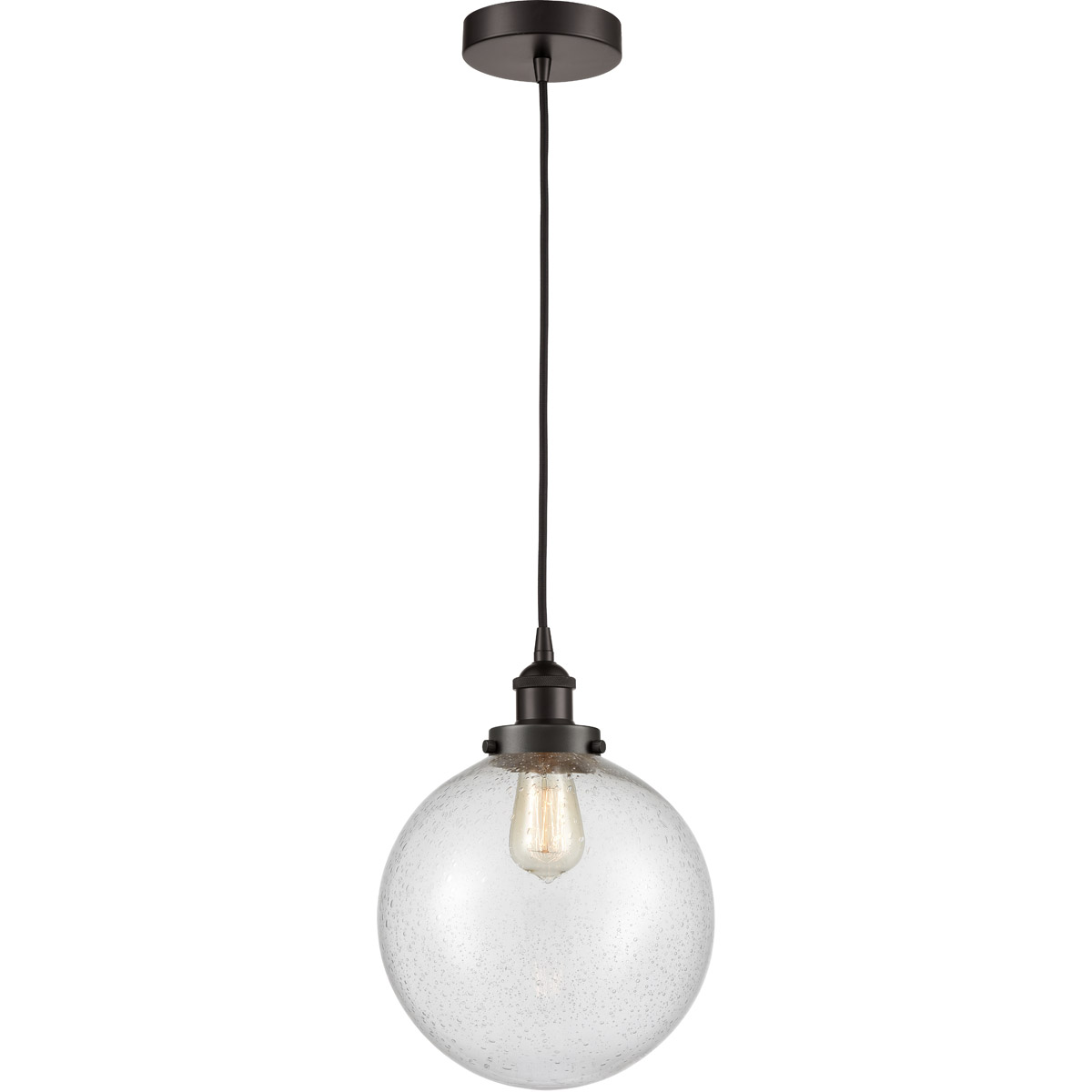 Edison Beacon 1 Light 10 inch Oil Rubbed Bronze Mini Pendant Ceiling Light