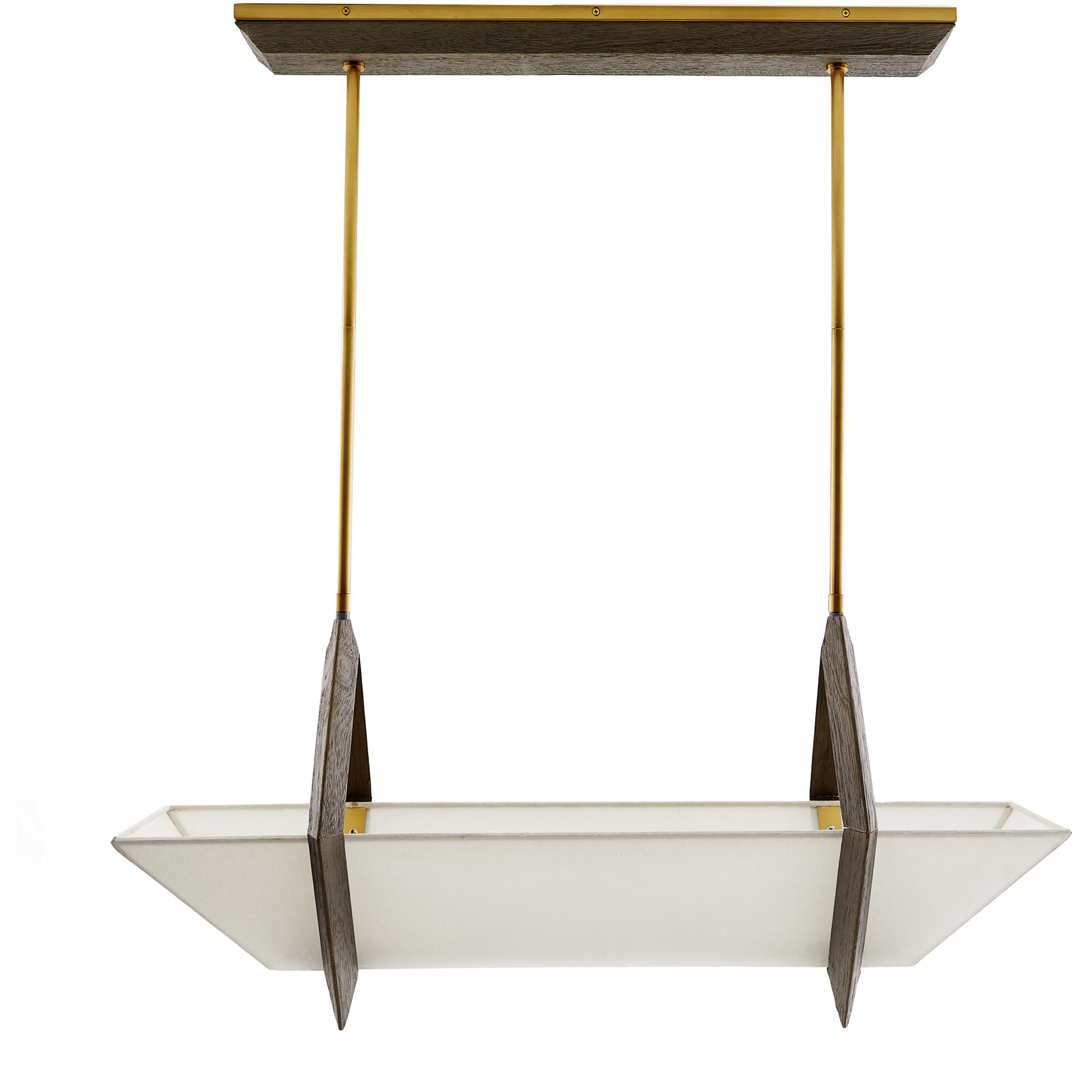 Saginaw 4 Light 41 inch White Linear Chandelier Ceiling Light