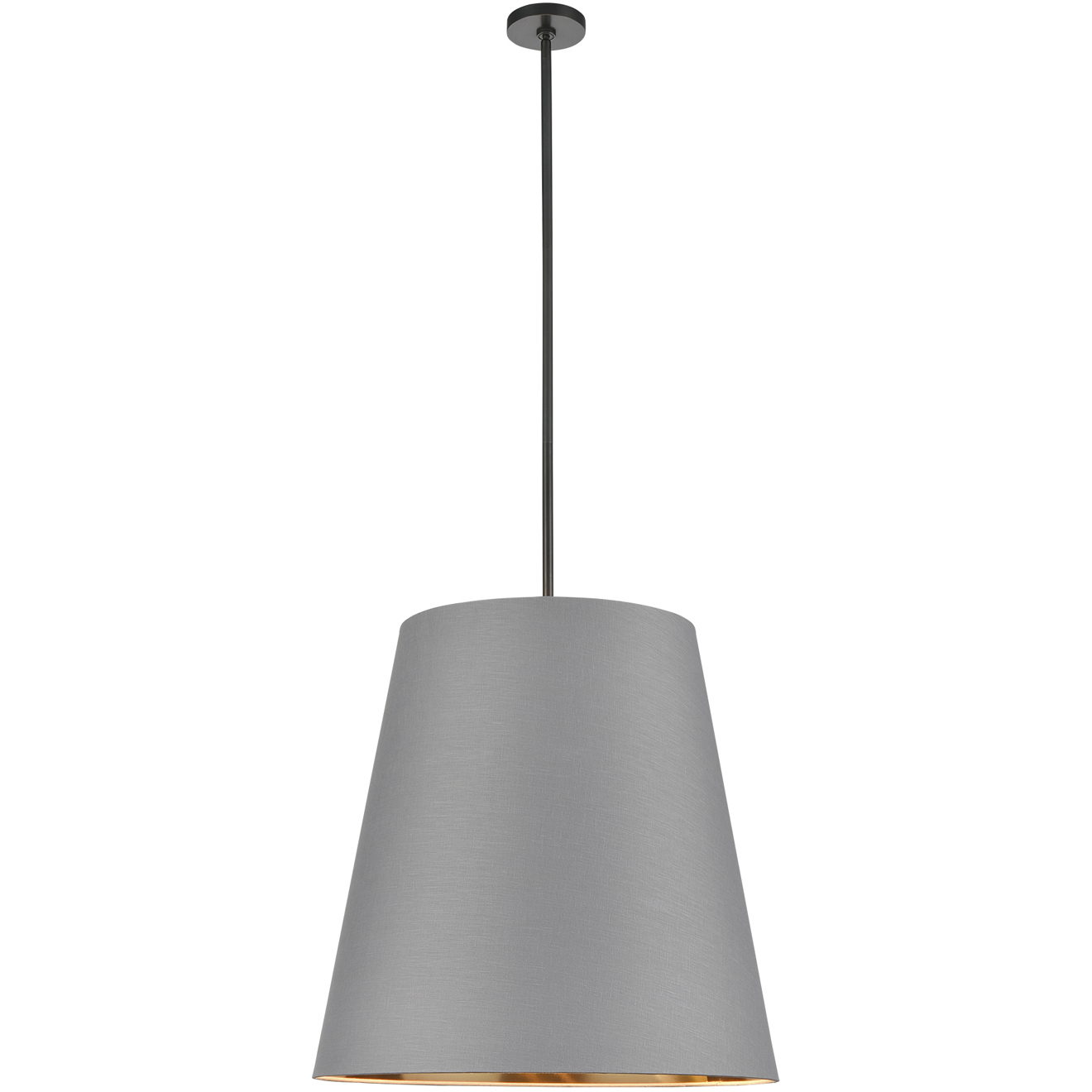 Calor 3 Light 24.88 inch Gray Linen With Gold Parchment/Urban Bronze Pendant Ceiling Light in Gray Linen With Gold Parchment and Urban Bronze