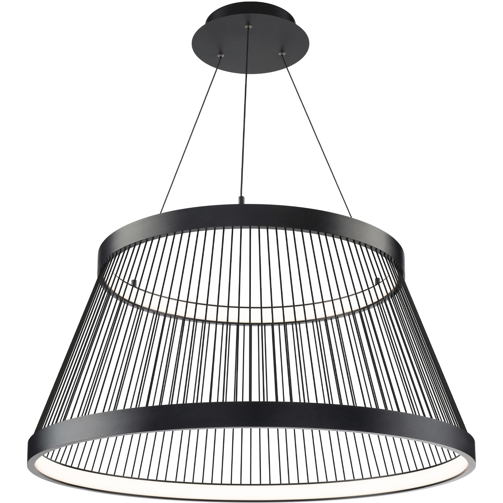 Grohle LED 31.13 inch Black Pendant Ceiling Light in 2700K, dweLED
