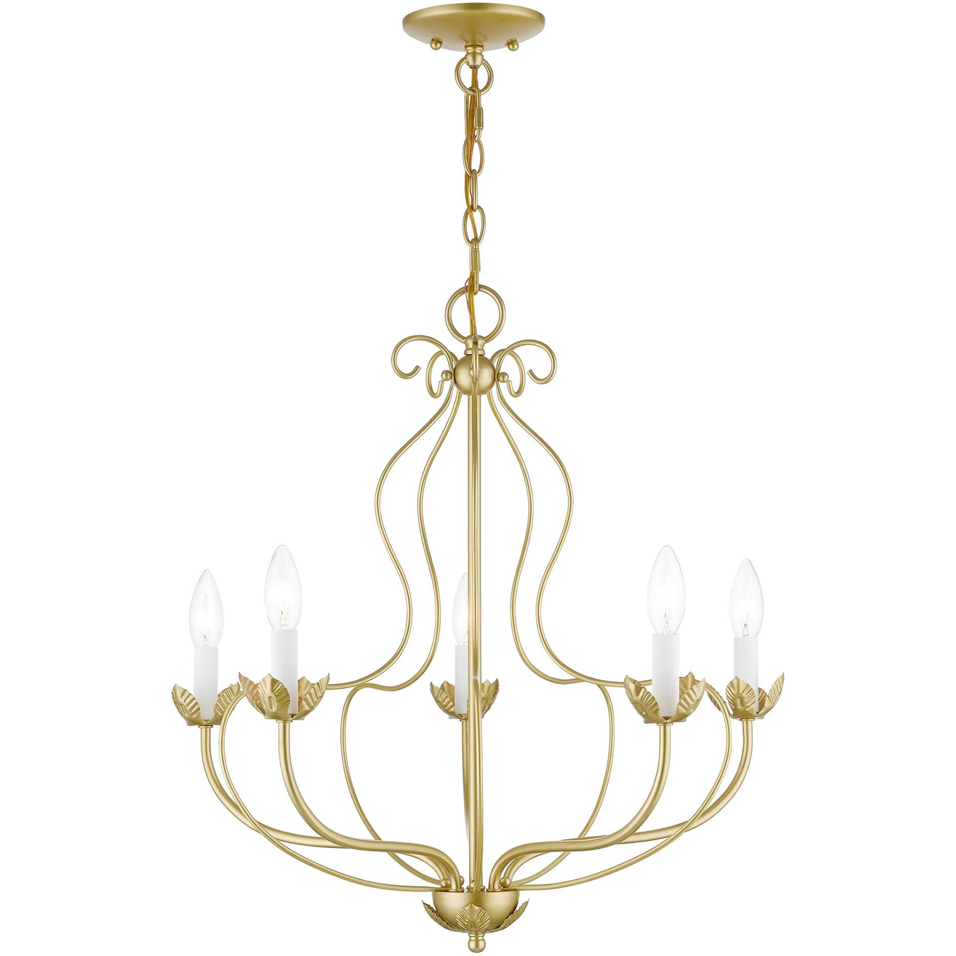 Katarina 5 Light 23 inch Soft Gold Chandelier Ceiling Light