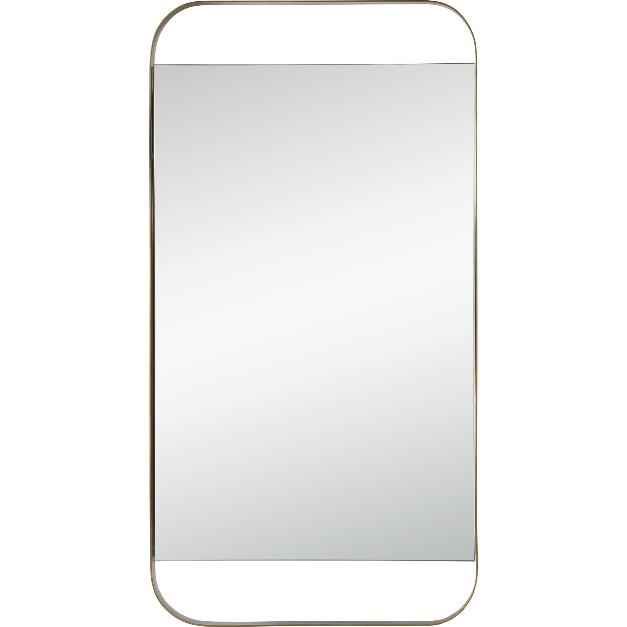 Zariyah 38 X 20 inch Antique Brass Wall Mirror