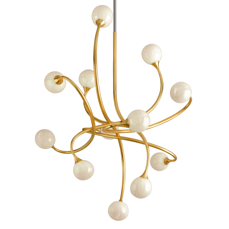 Signature 12 Light 38.5 inch Gold Leaf Chandelier Ceiling Light