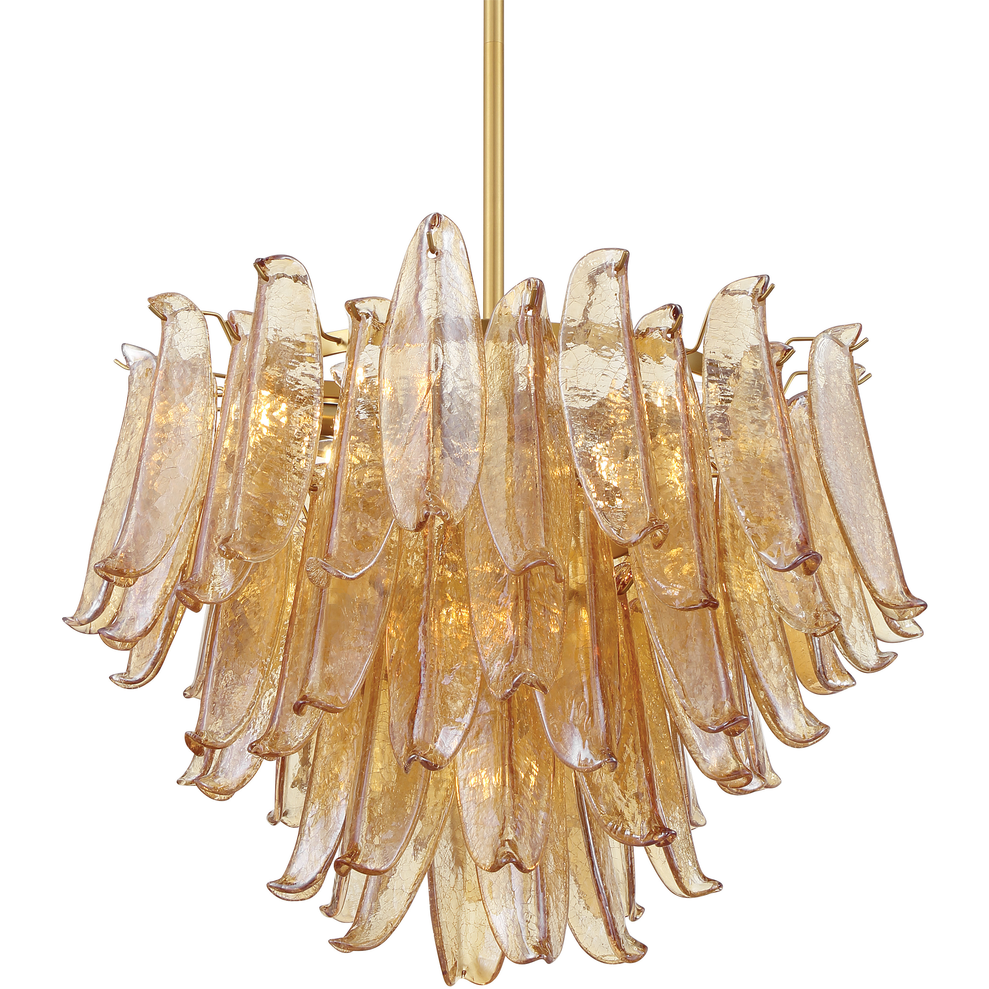 Regent 13 Light 28.25 inch Legacy Brass Chandelier Ceiling Light in Amber Crackled Glass
