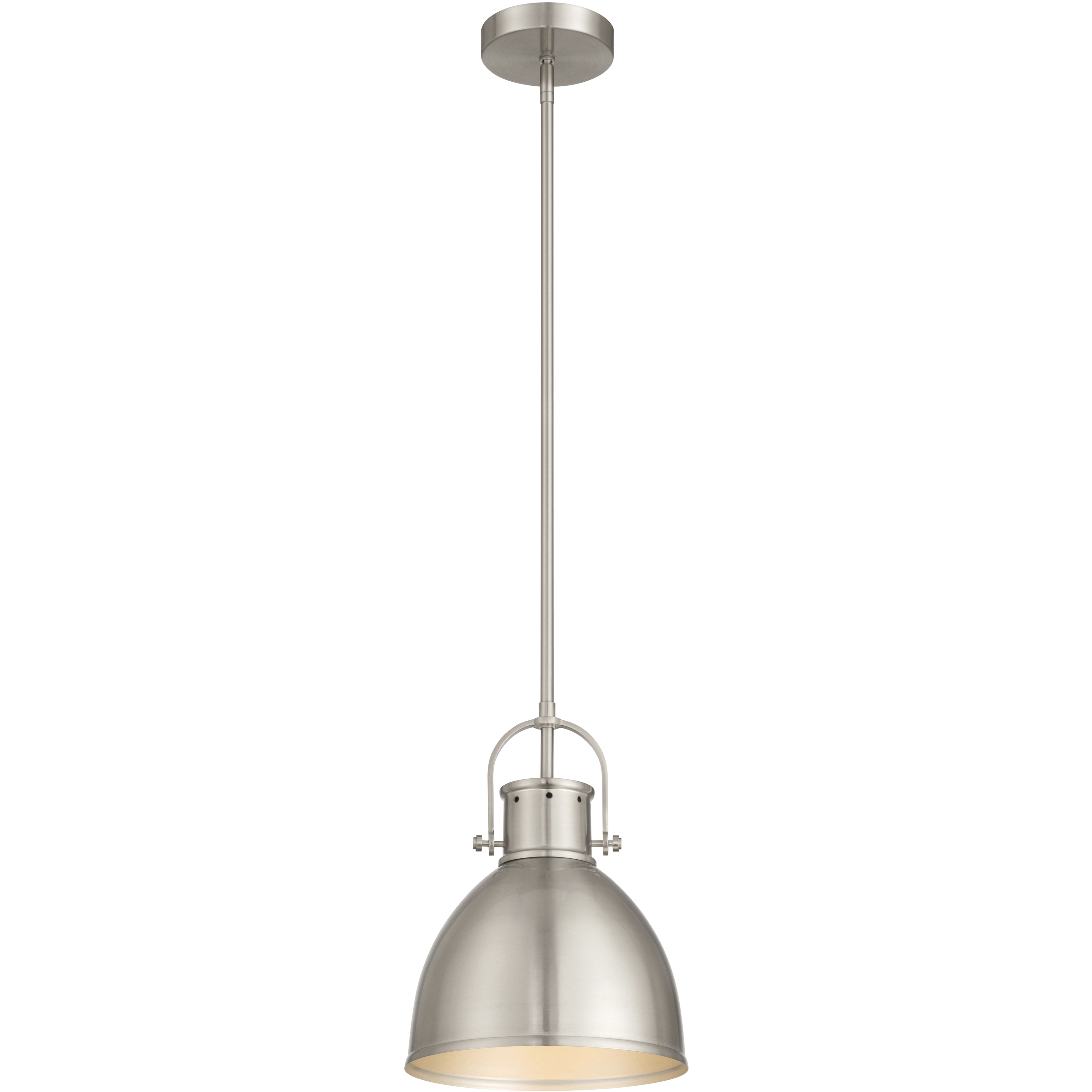 London 1 Light 9 inch Brushed Steel Pendant Ceiling Light