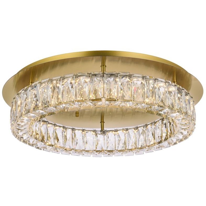 Monroe 1 Light 22 inch Gold Flush Mount Ceiling Light