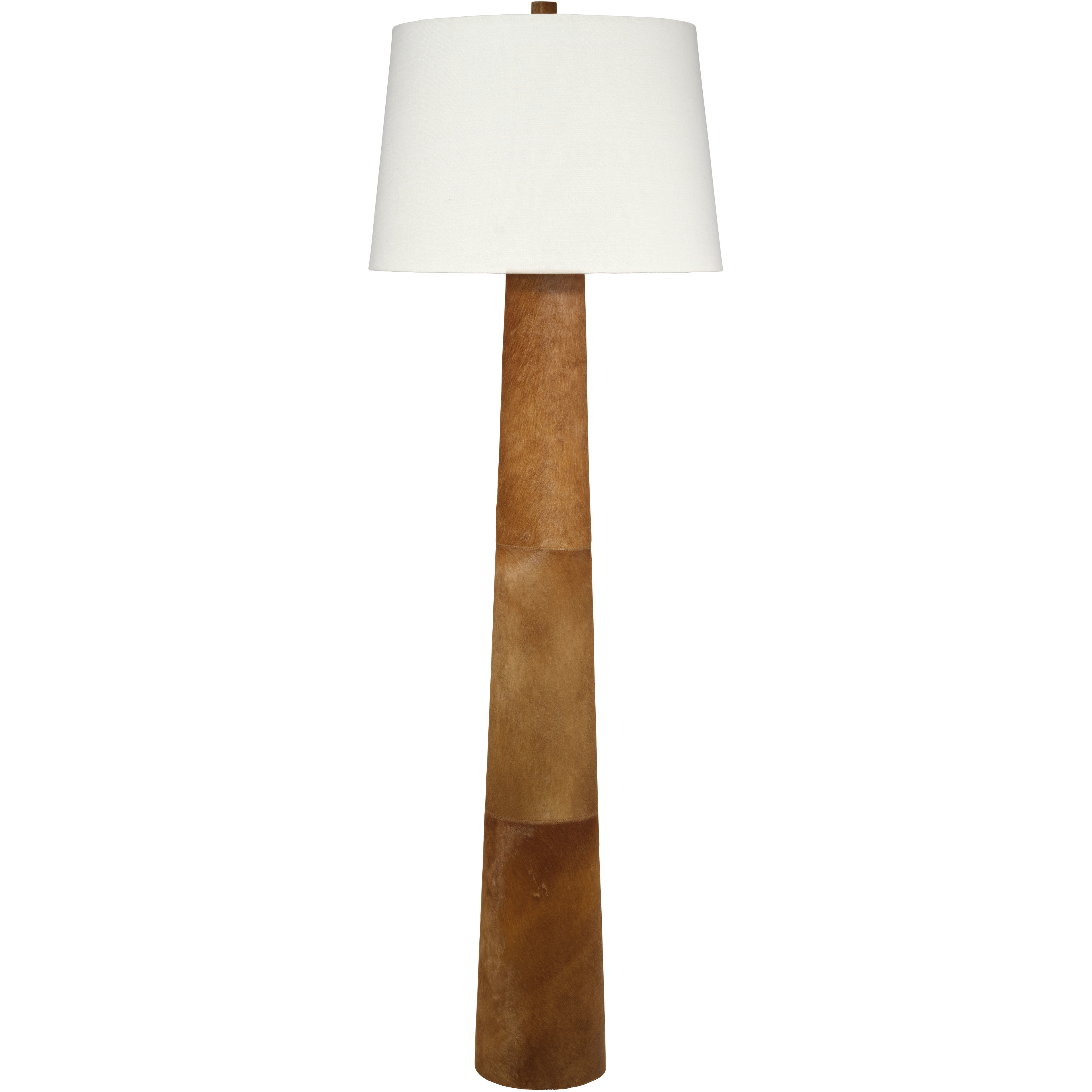 Robertson 72 inch 150 watt Saddle Brown Hair on Hide Floor Lamp Portable Light, Inline