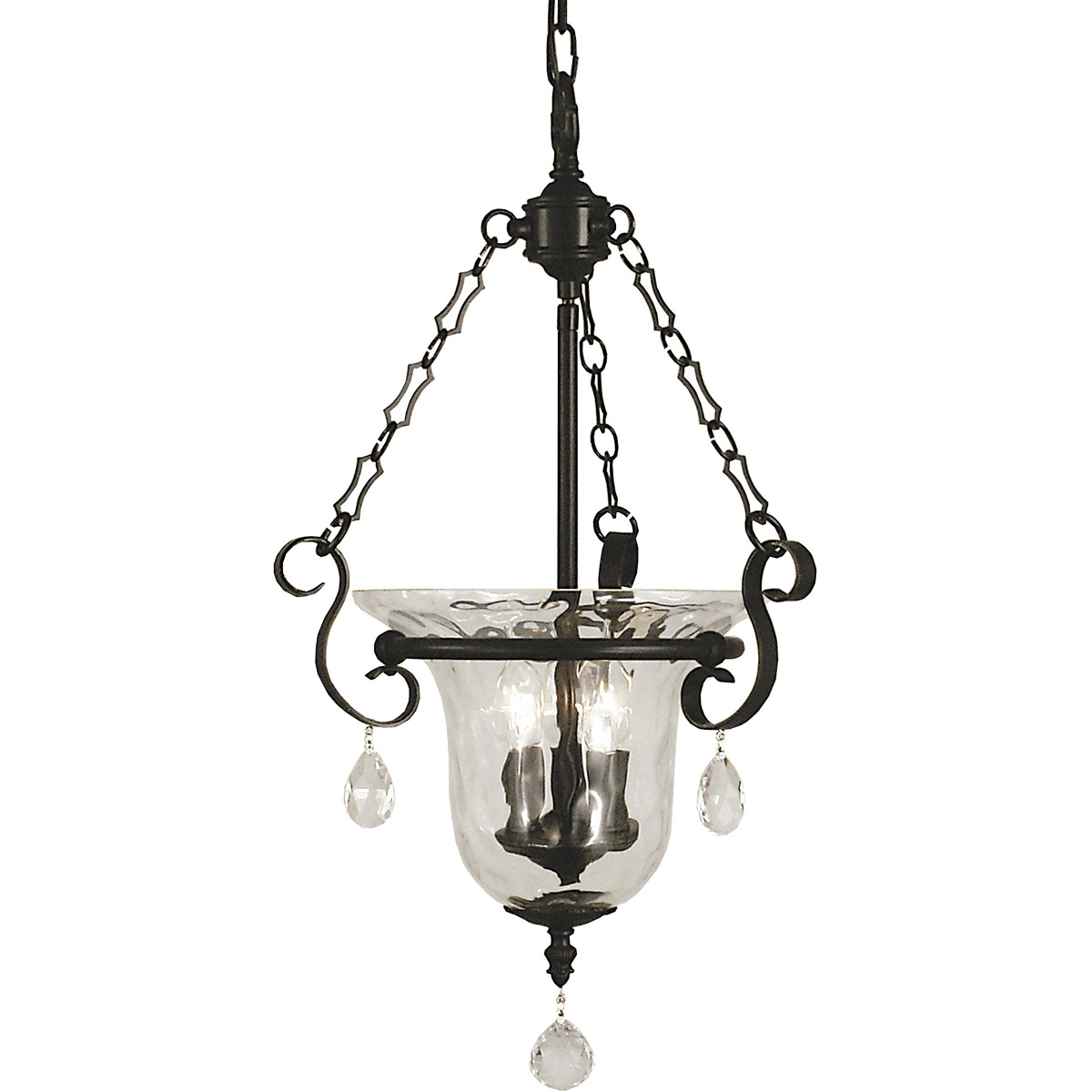 Carcassonne 3 Light 14 inch Brushed Nickel Foyer Chandelier Ceiling Light