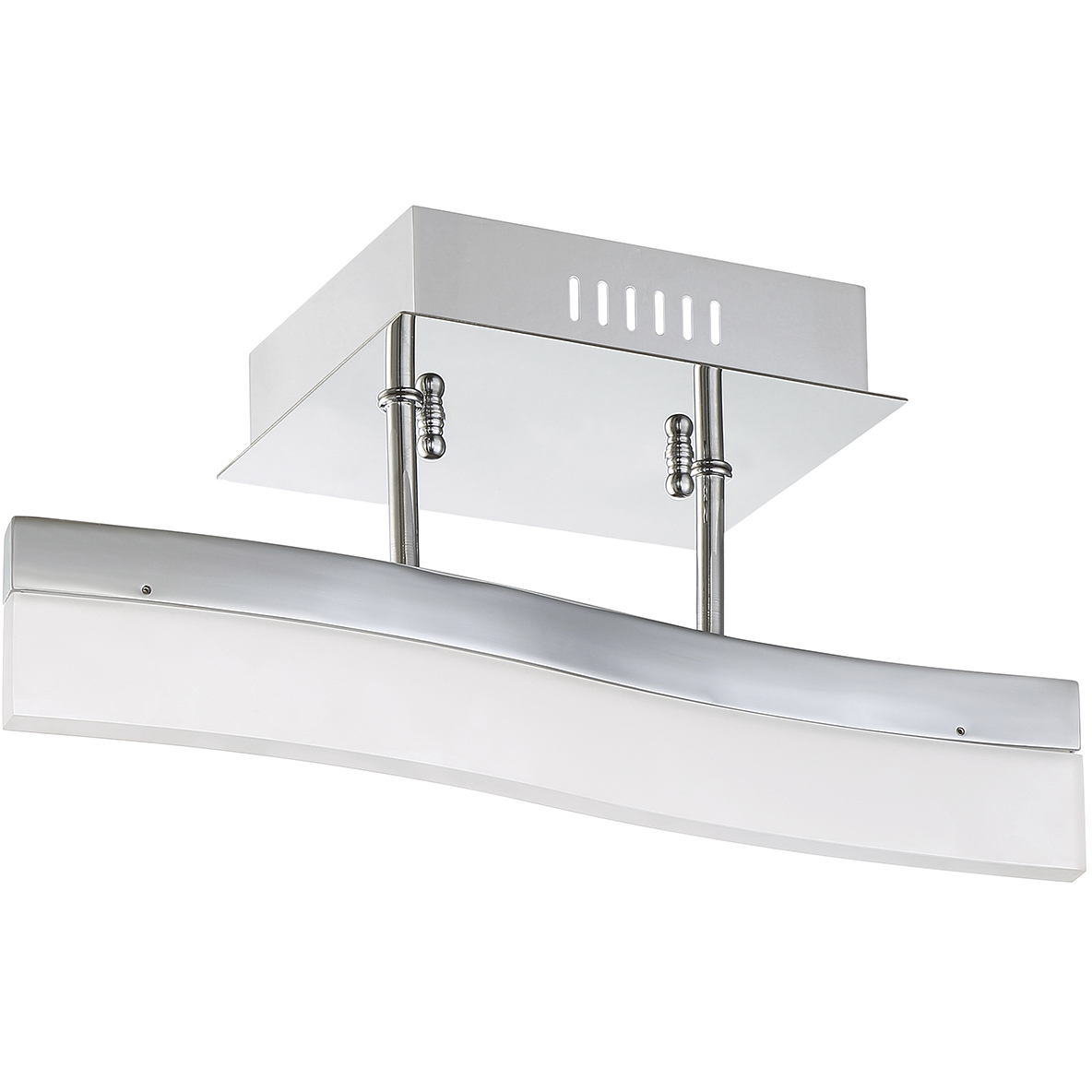 Cerv LED 15.25 inch Chrome Semi Flush Mount Ceiling Light