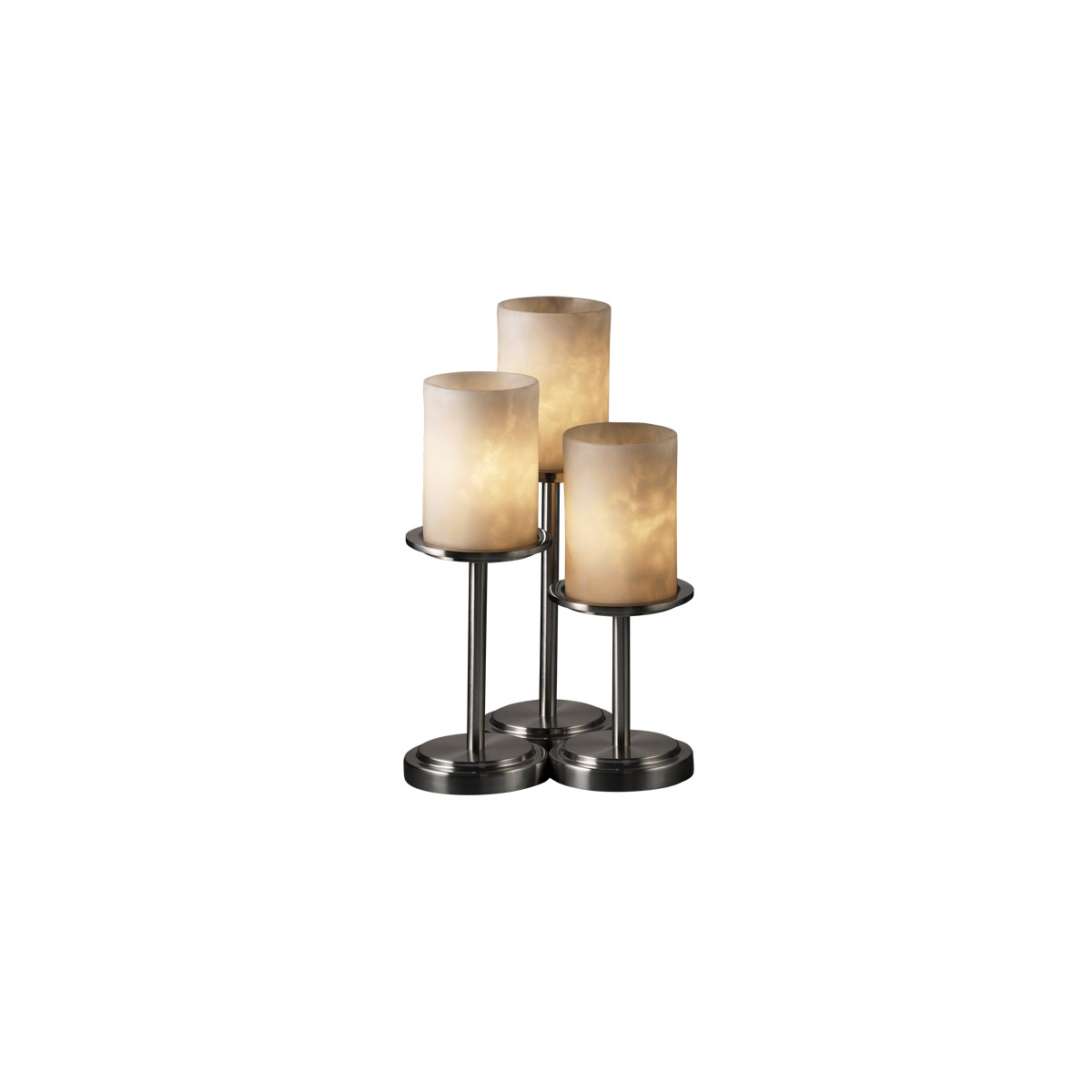 Clouds 16 inch 60 watt Brushed Nickel Table Lamp Portable Light in Incandescent